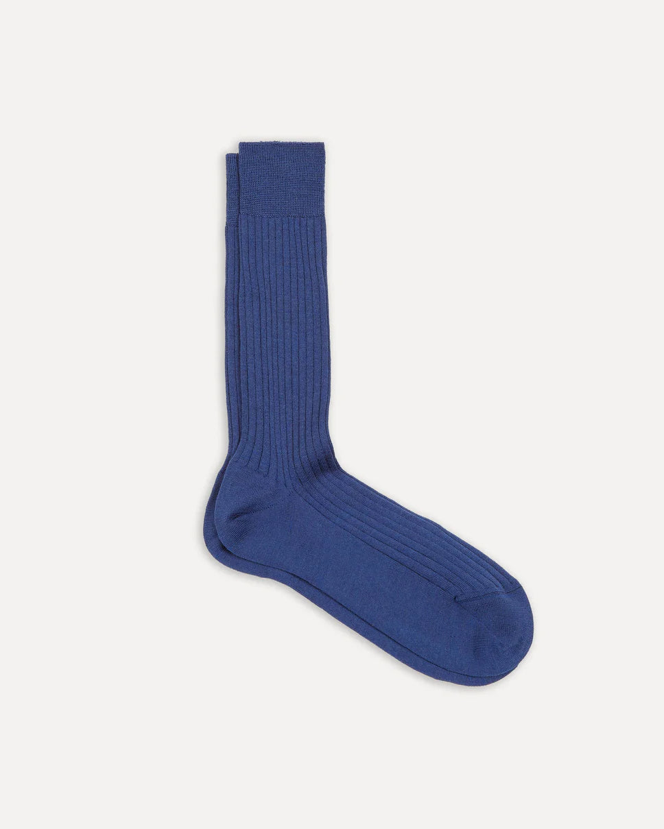 Wool Mid-Calf Socks - Blue