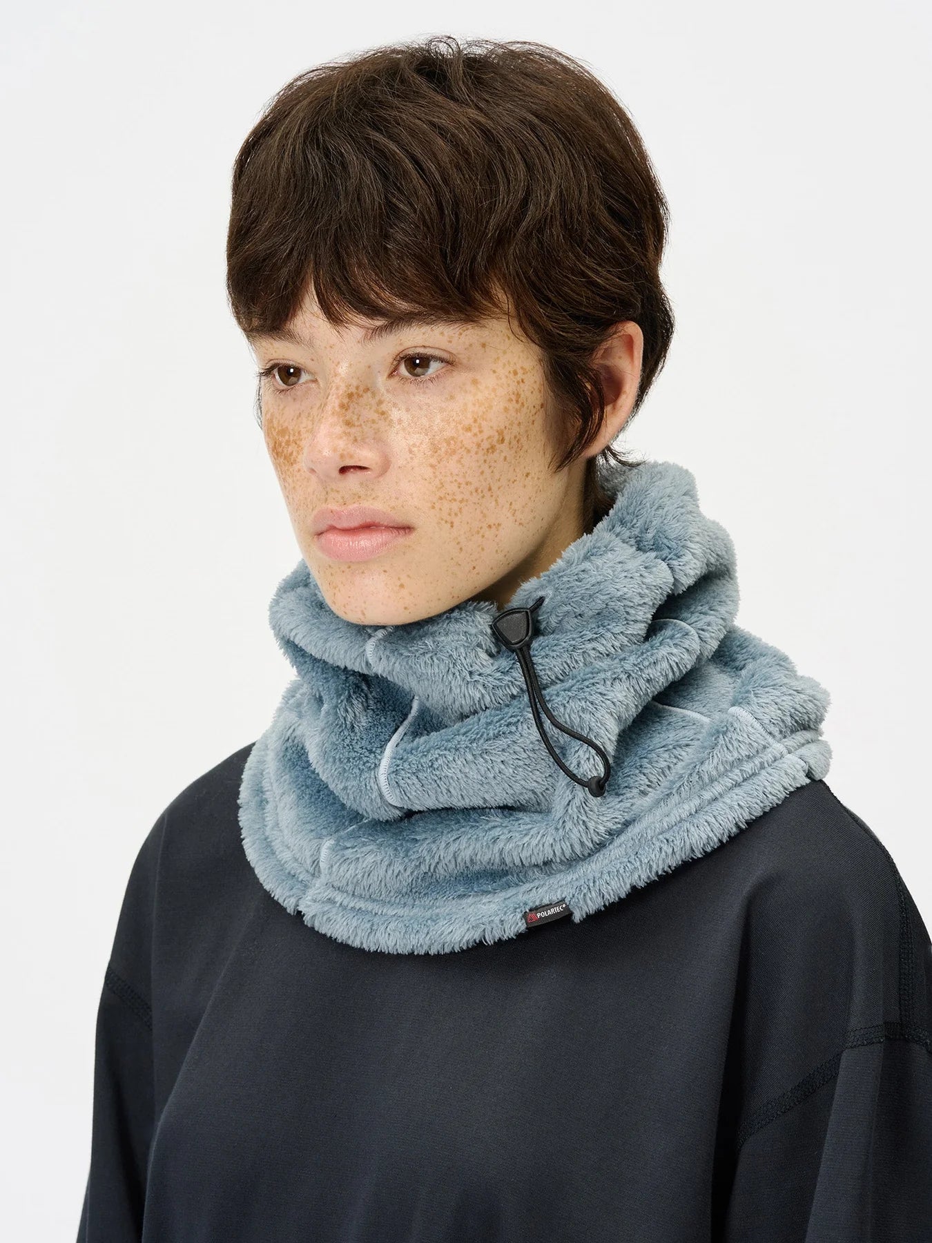 POLARTEC High Loft Fleece Neck Warmer - Aqua Gray