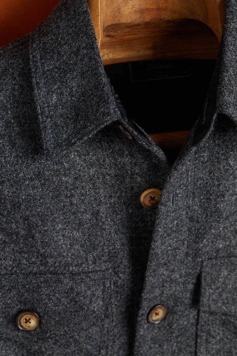 Wool Field Overshirt - Grey