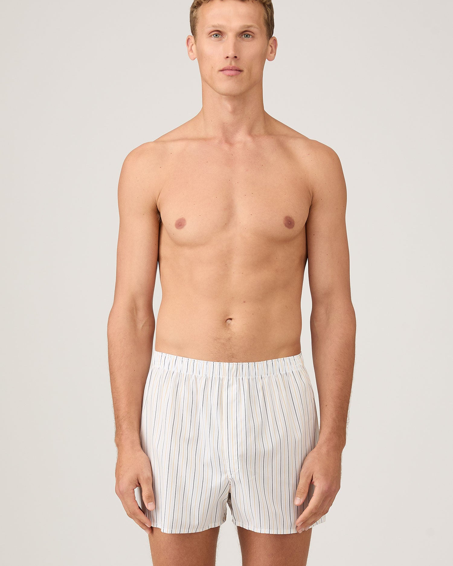 Classic Boxer Shorts - White/Blue/Yellow