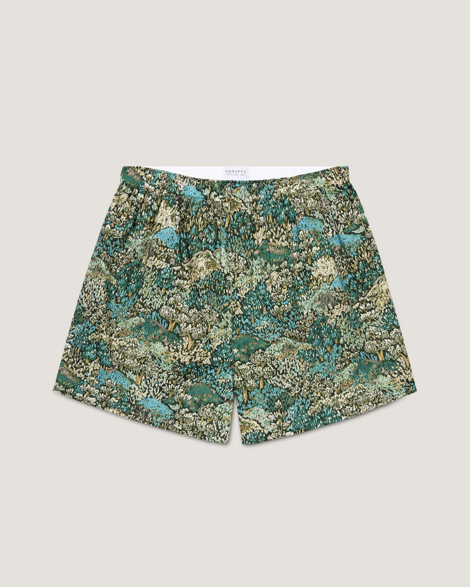 Classic Boxer Shorts in Liberty Fabric - Hillside Green