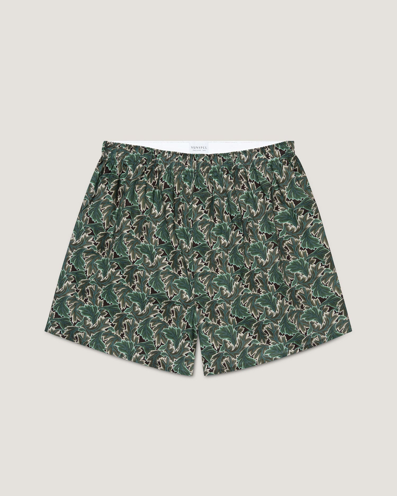 Classic Boxer Shorts in Liberty Fabric - Midnight Green Canopy