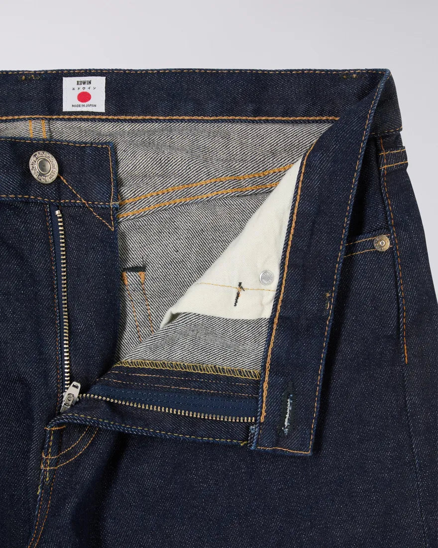 Regular Tapered Jeans - Green and White Selvage - Blue Rinsed