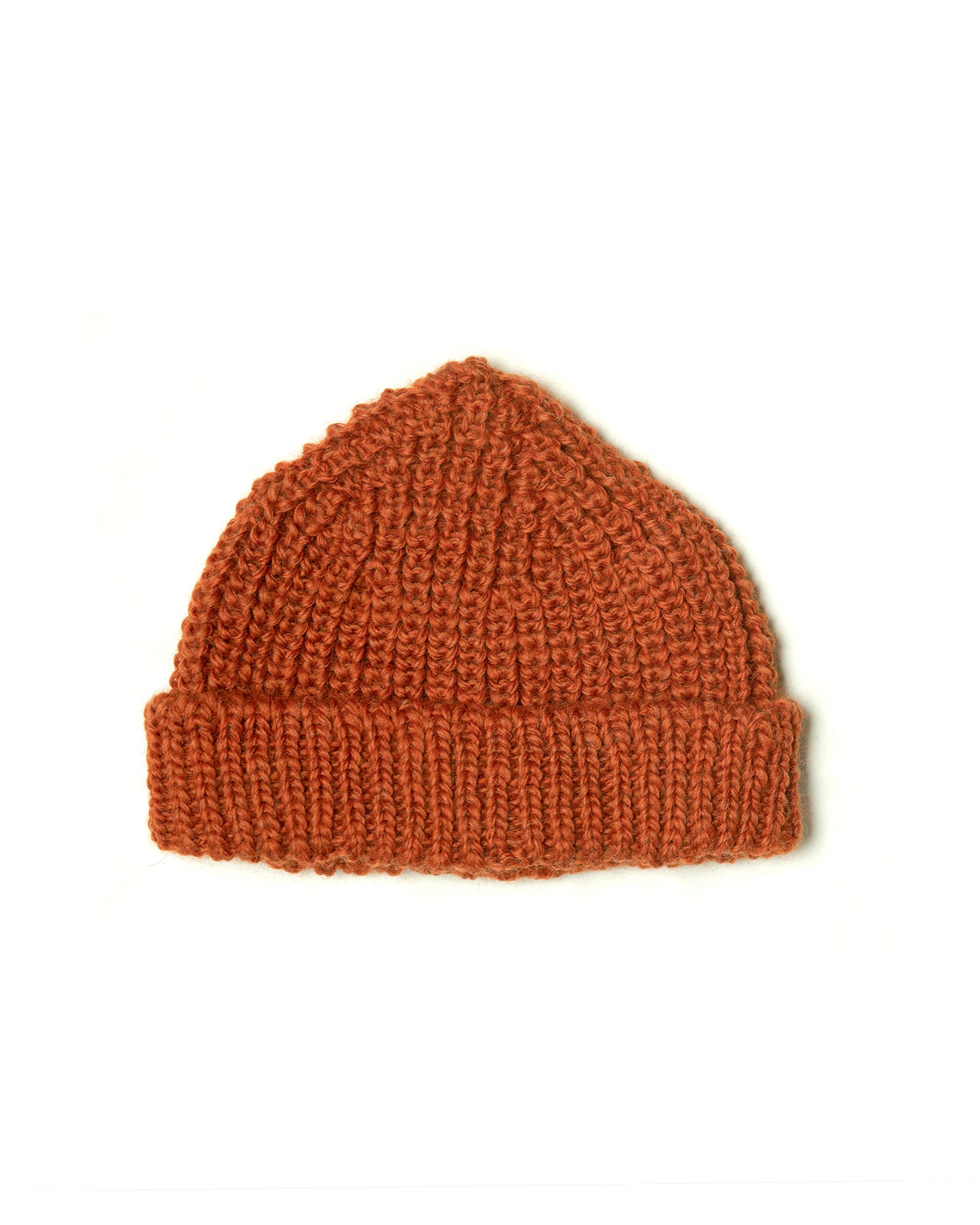 Knit Cap Wool Short - Orange