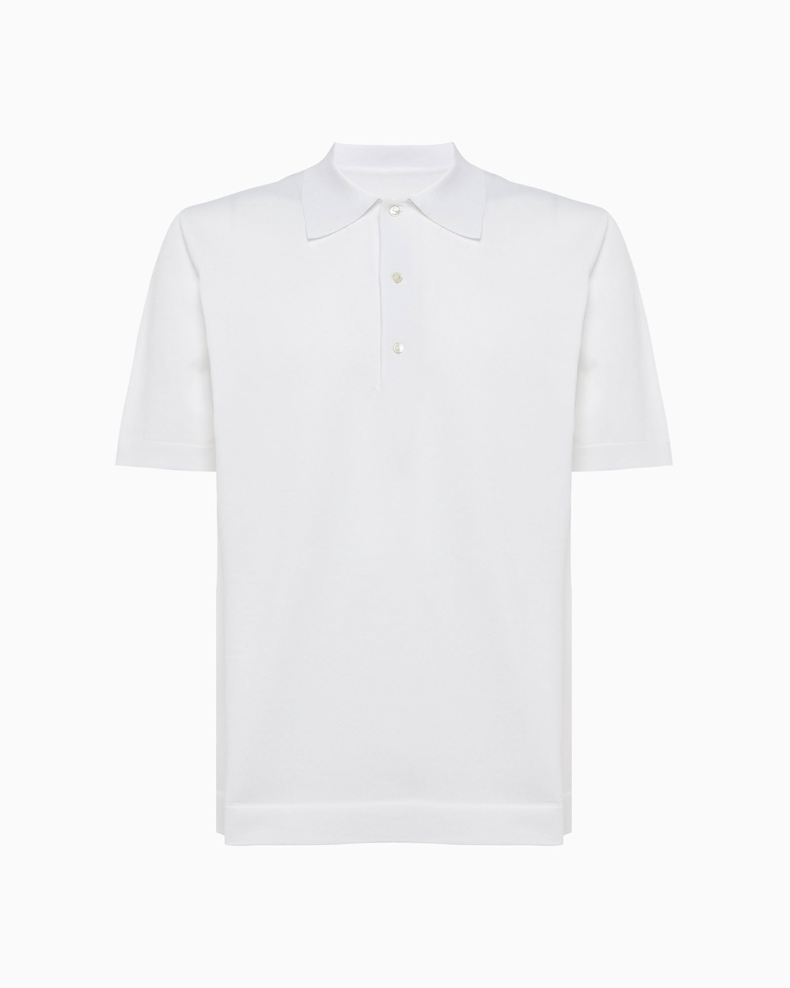 Wholegarment Polo Shirt - White