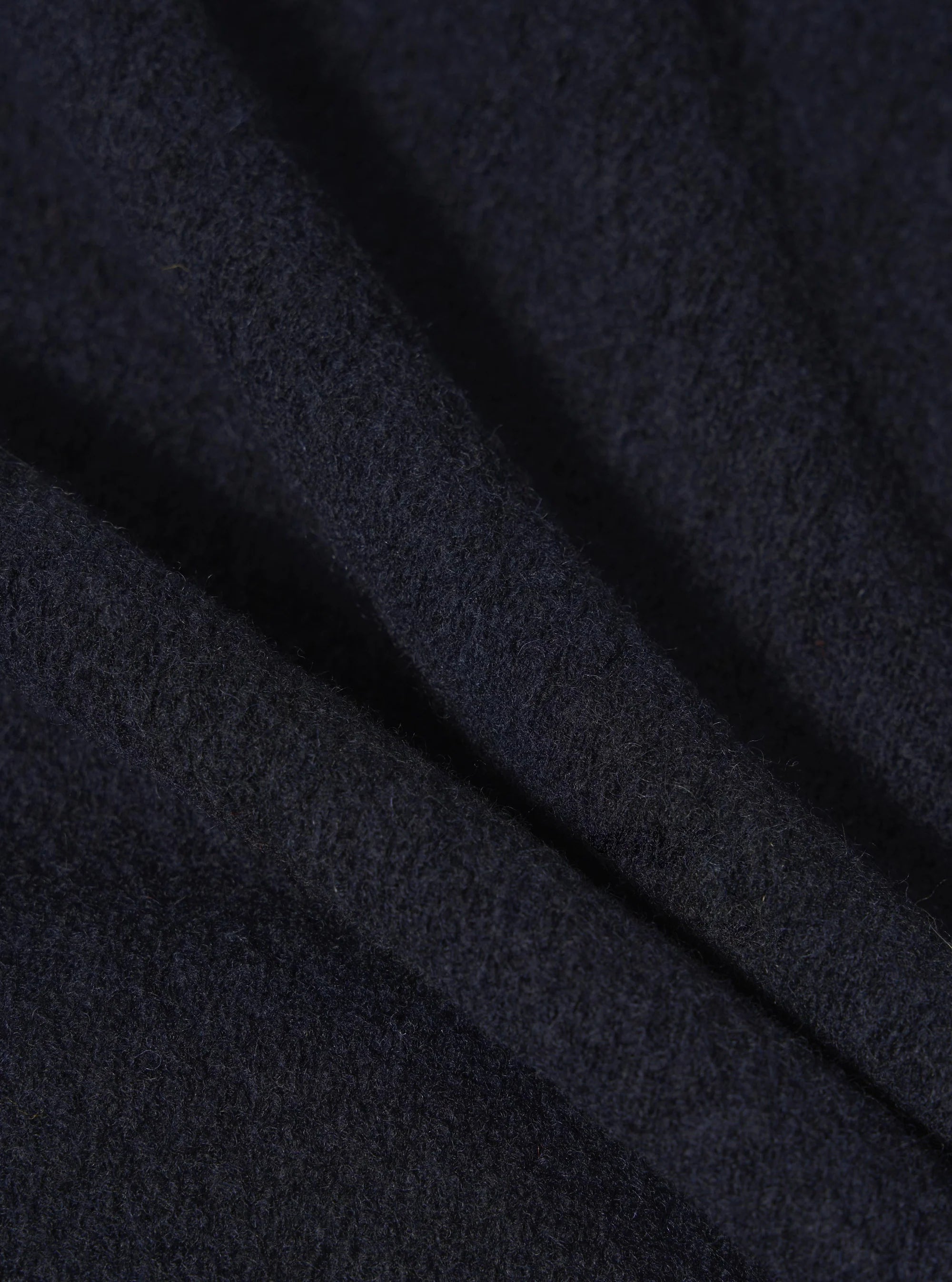 Wool Fleece Cardigan - Navy