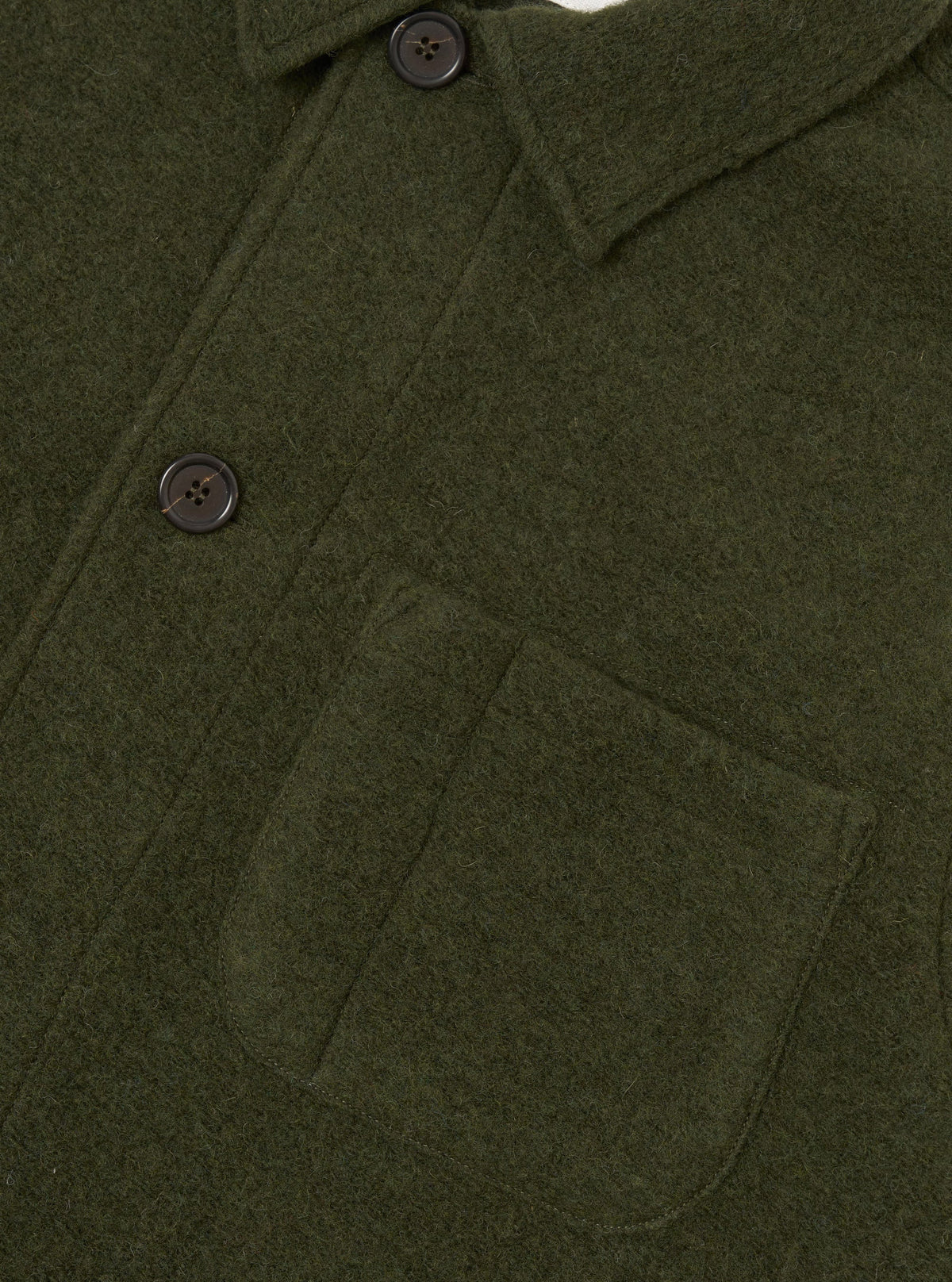 Wool Fleece Field Jacket - Olive