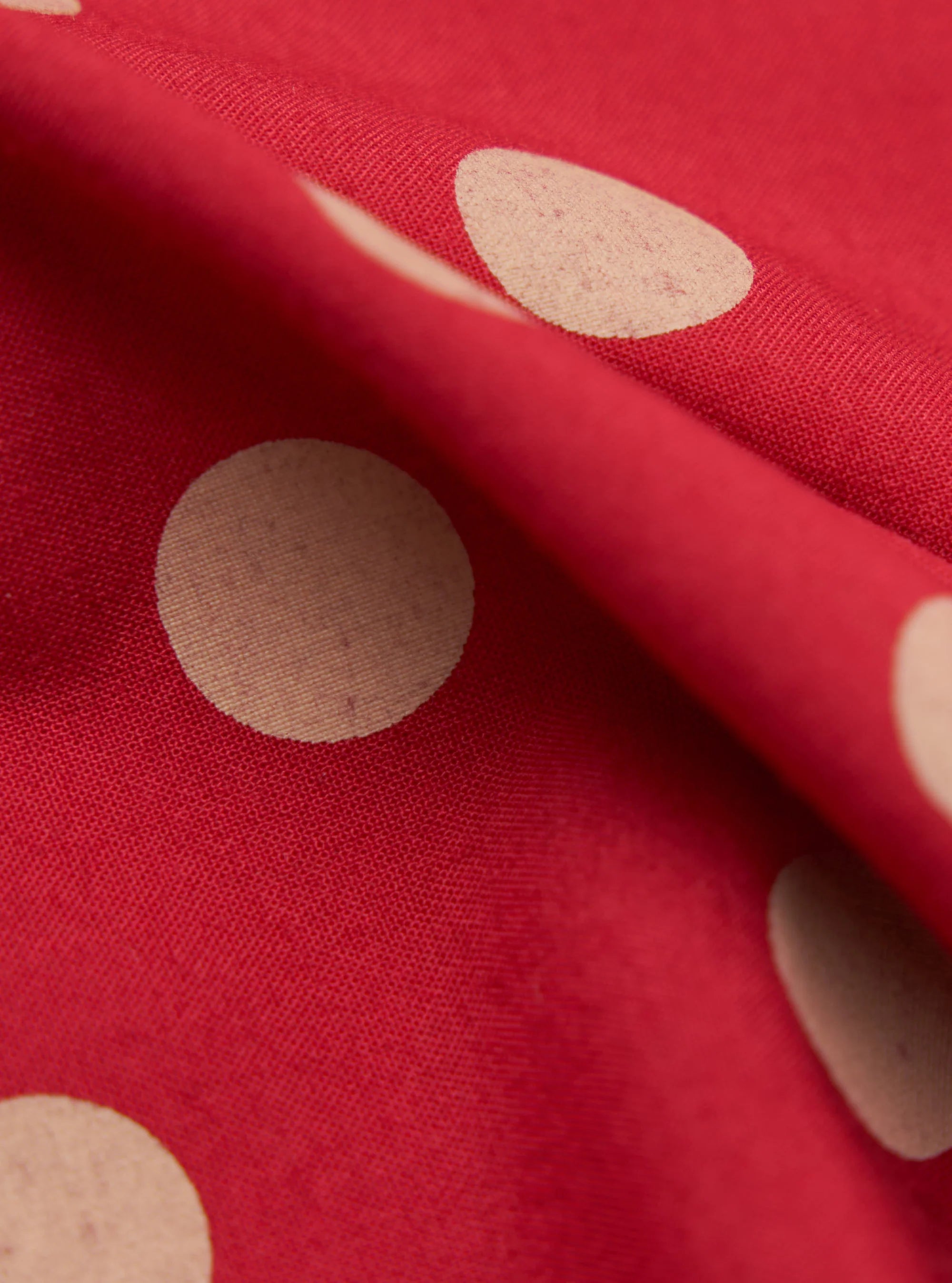Scout Scarf - Red Bold Dot Print Rayon