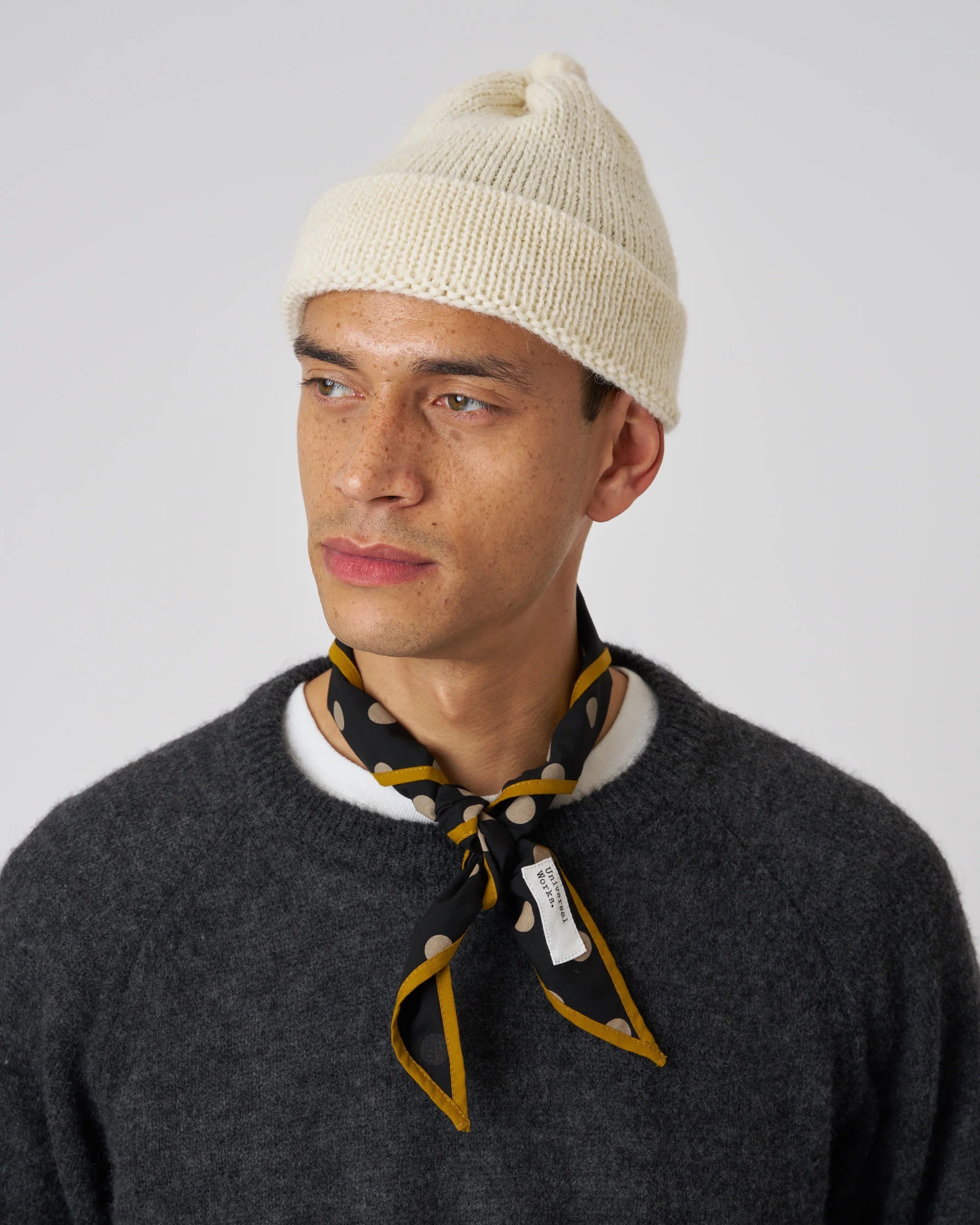 Scout Scarf - Black Bold Dot Print Rayon