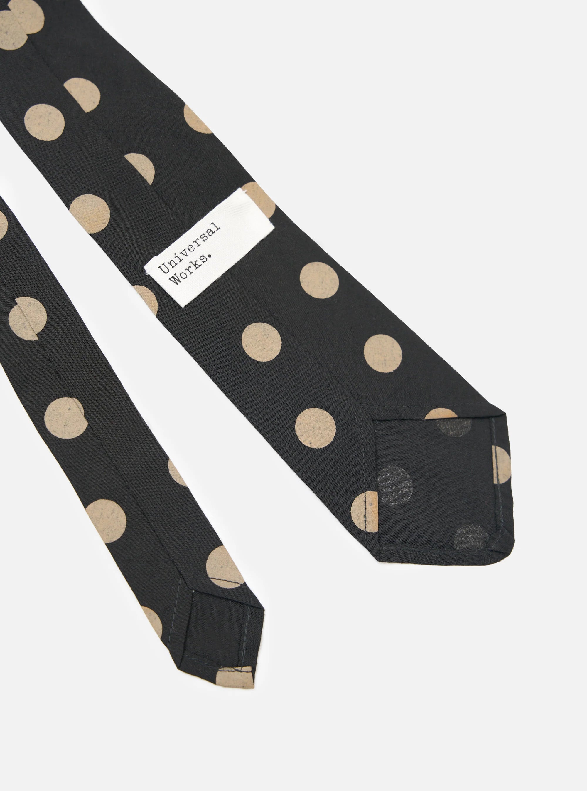 Tie - Black Bold Dot Print Rayon