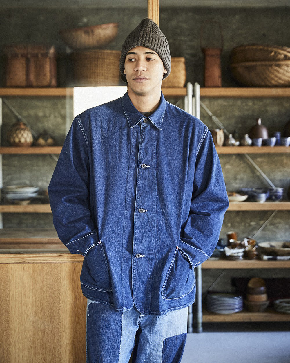 WWII Simplified Denim Coverall - Vintage Indigo