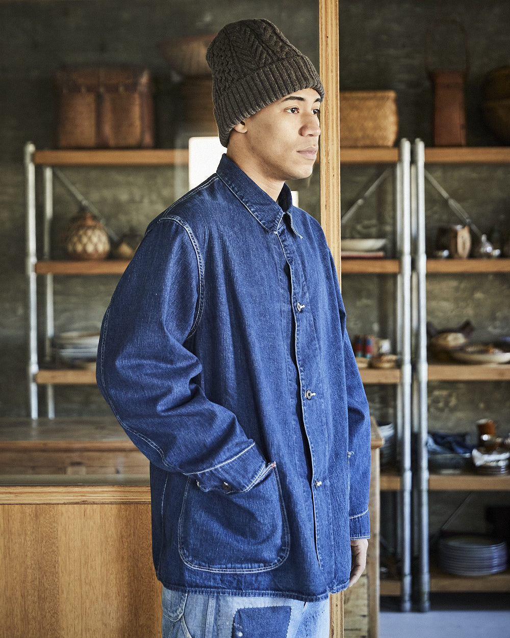 WWII Simplified Denim Coverall - Vintage Indigo