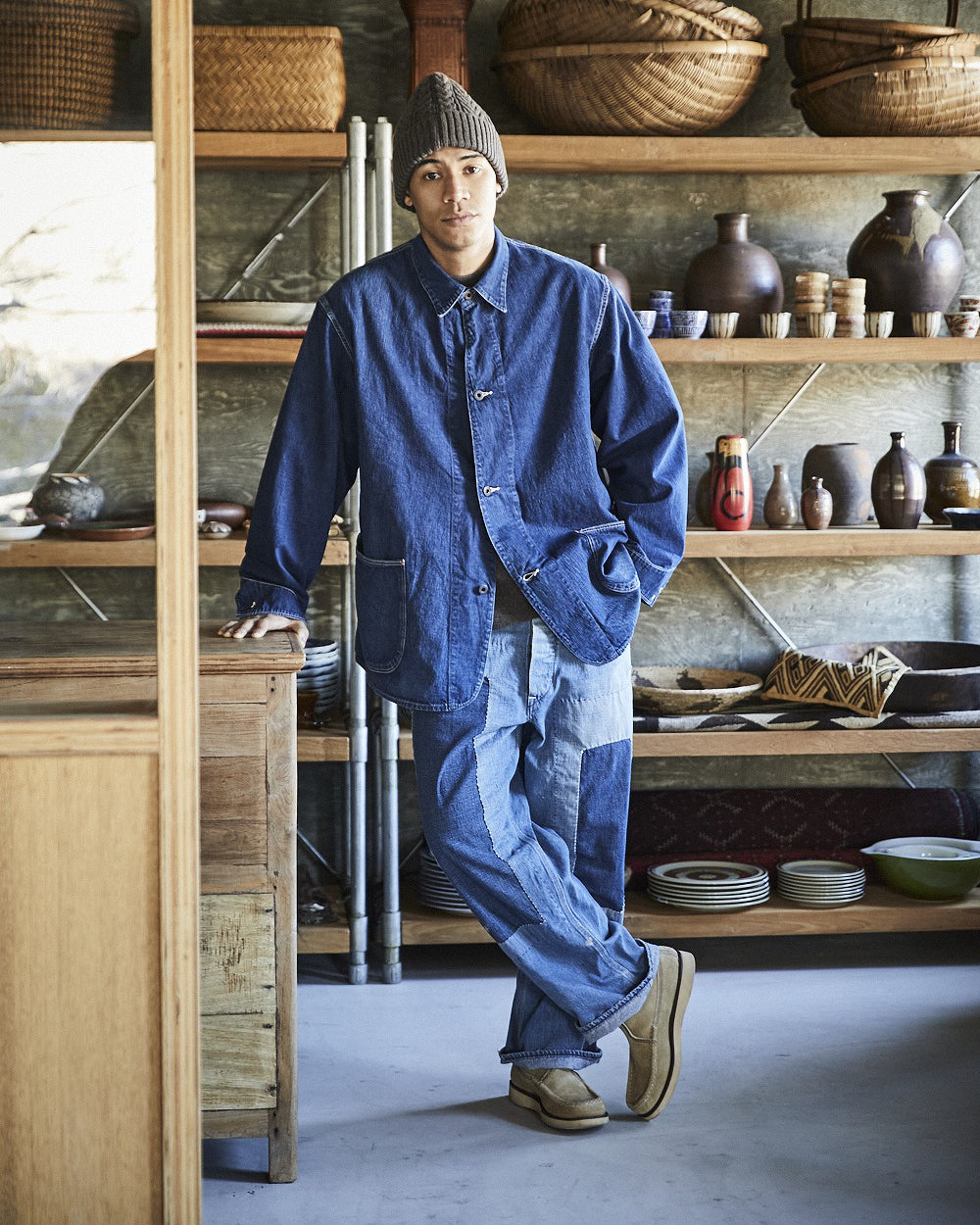 WWII Simplified Denim Coverall - Vintage Indigo
