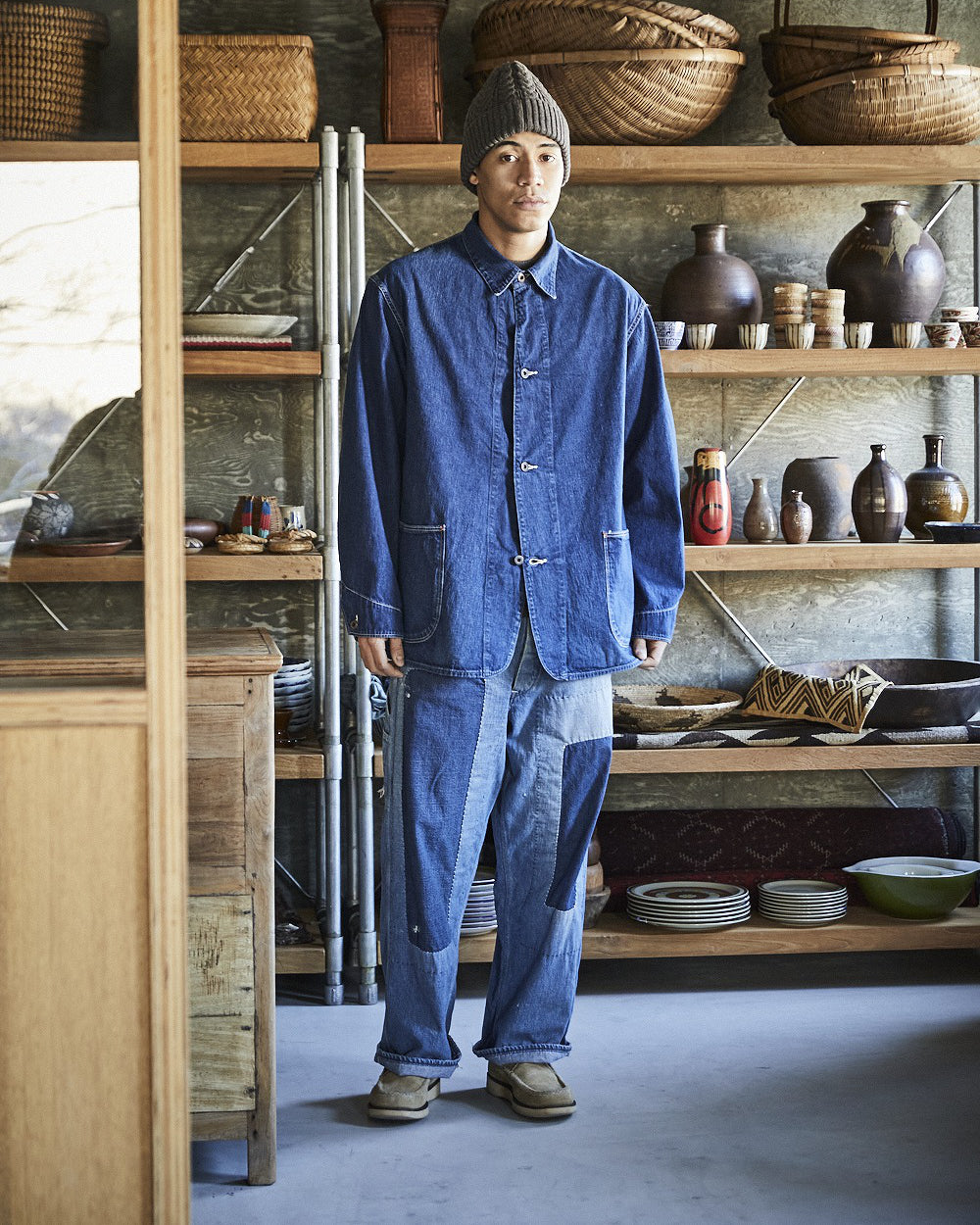 WWII Simplified Denim Coverall - Vintage Indigo