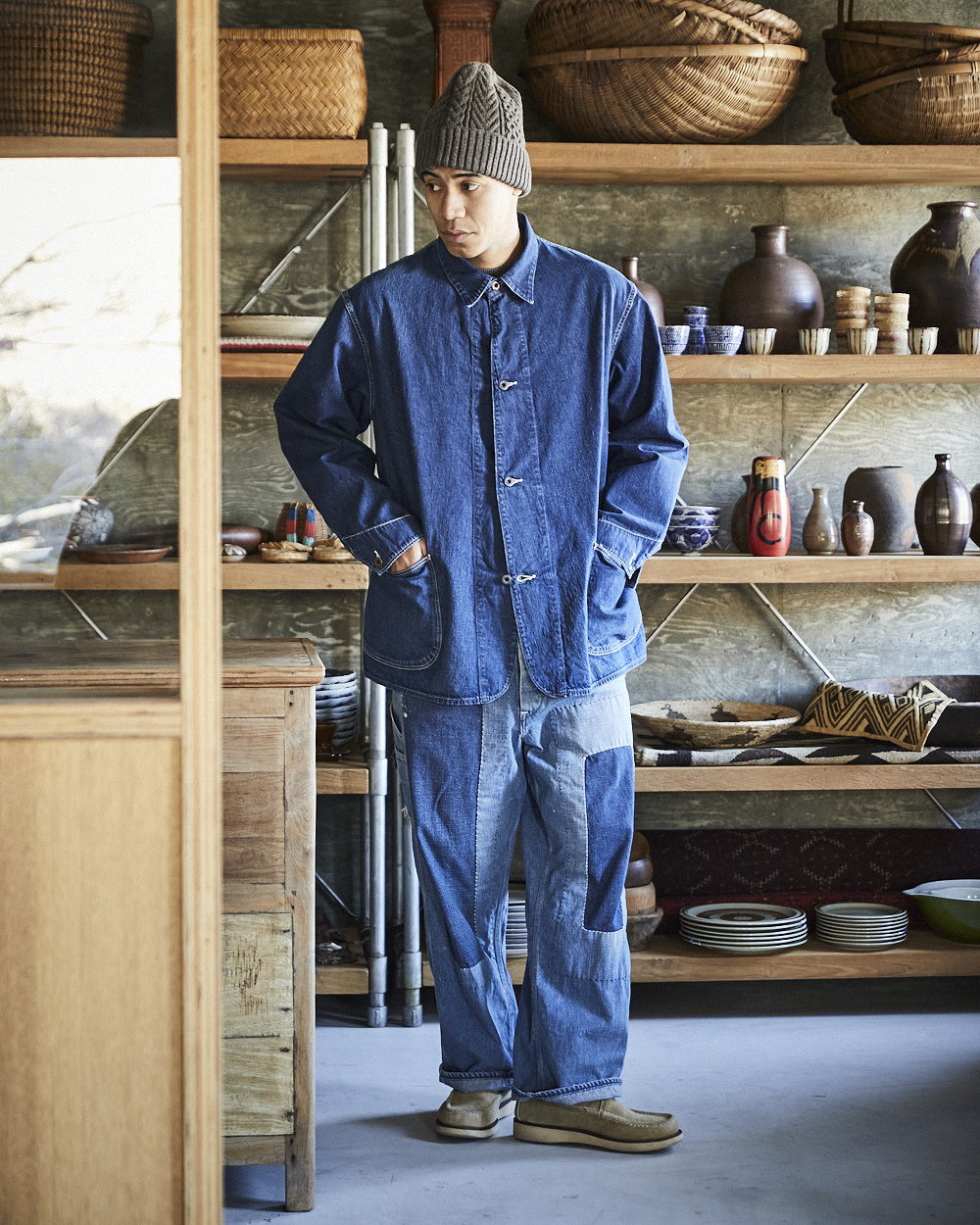 WWII Simplified Denim Coverall - Vintage Indigo