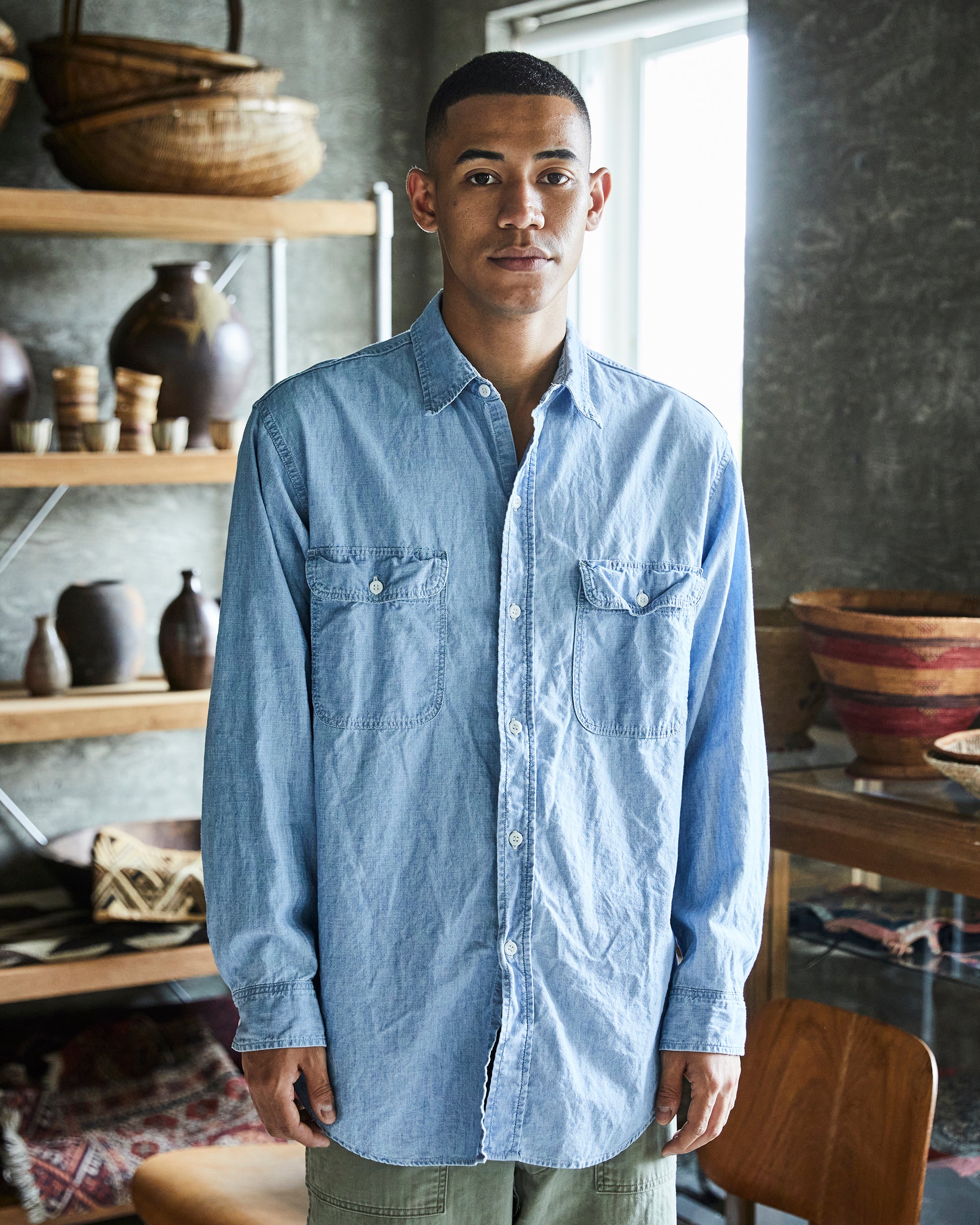 Chambray Work Shirt - Bleached