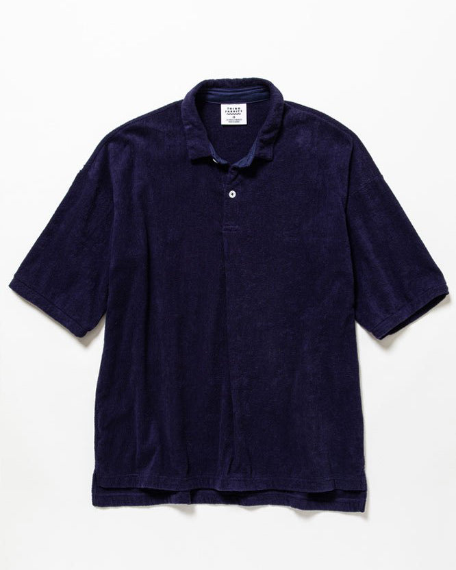Polo shirt short pile - Navy