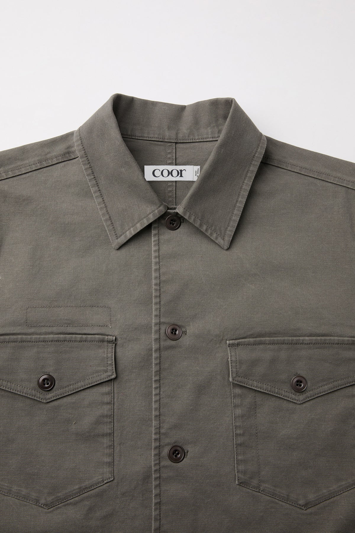 Garment Washed Fatigue Shirt - Washed Khaki