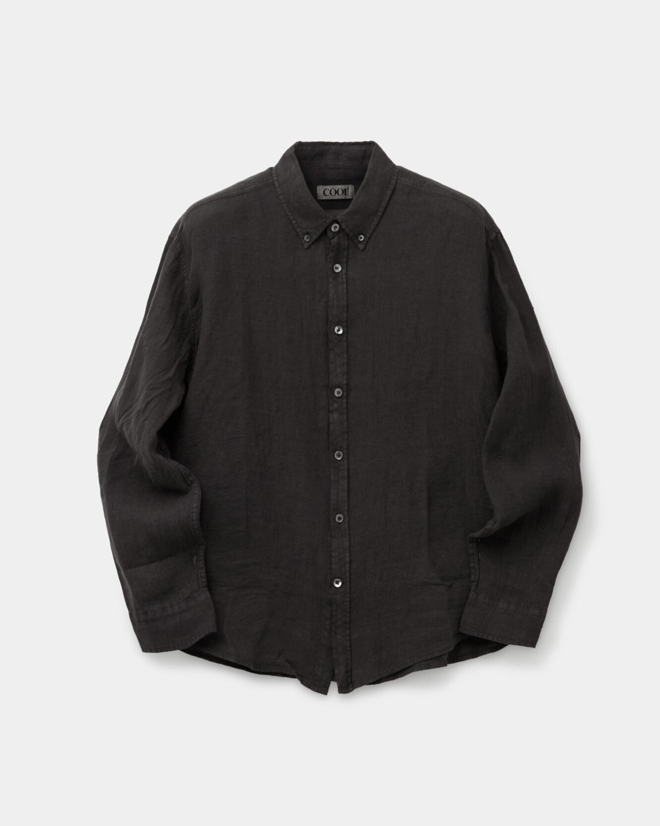 Linen Dyed Oversized Shirt - Washed Charcoal