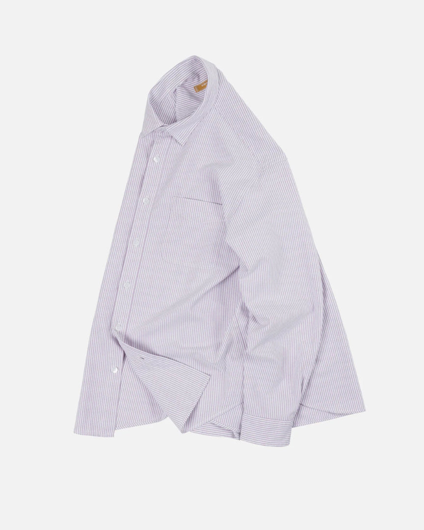 OG Striped Oxford Oversized Shirt - Purple