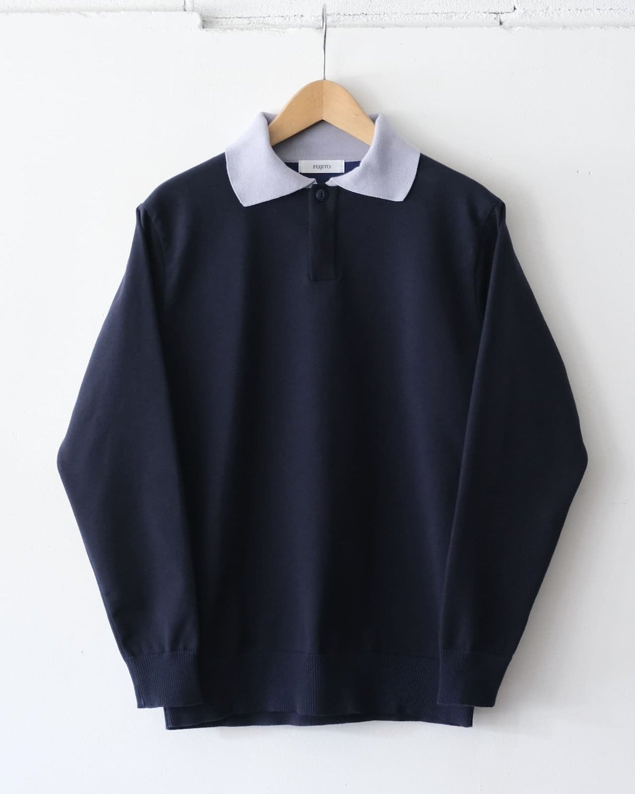 Rugger Sweater 'David' - Navy/Lavender