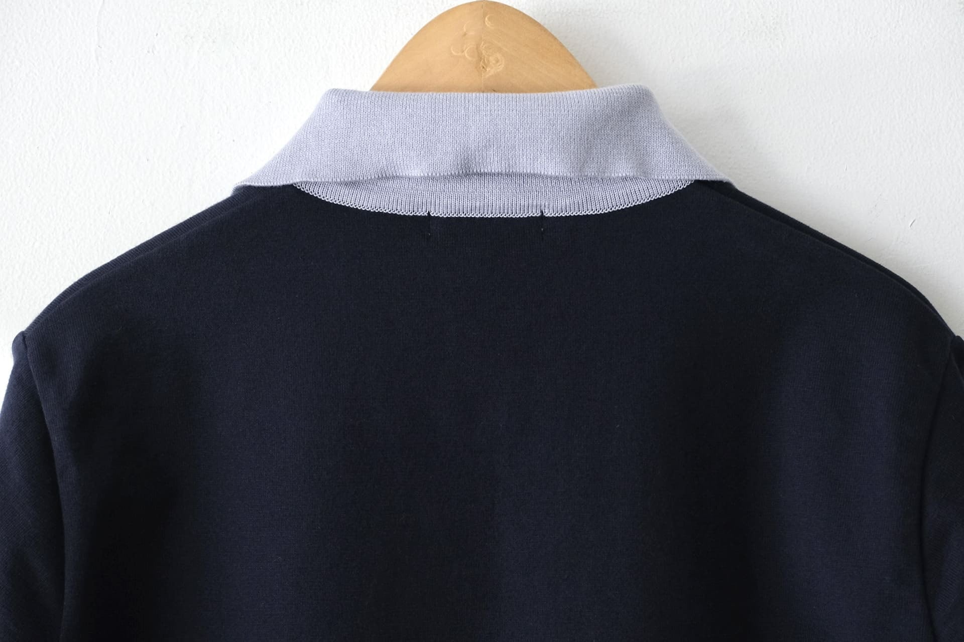 Rugger Sweater 'David' - Navy/Lavender