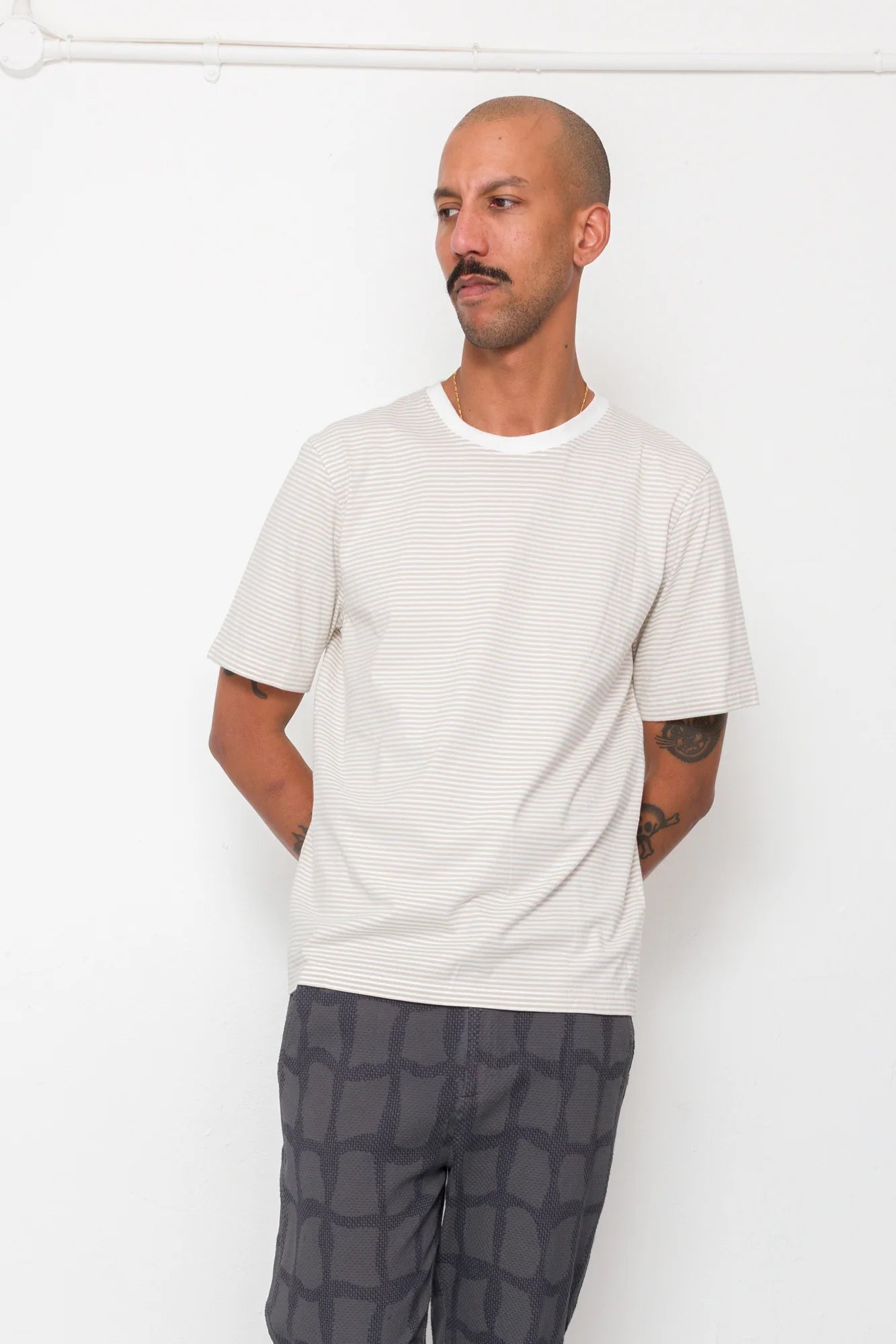 1 x 1 Striped T-Shirt - Stone