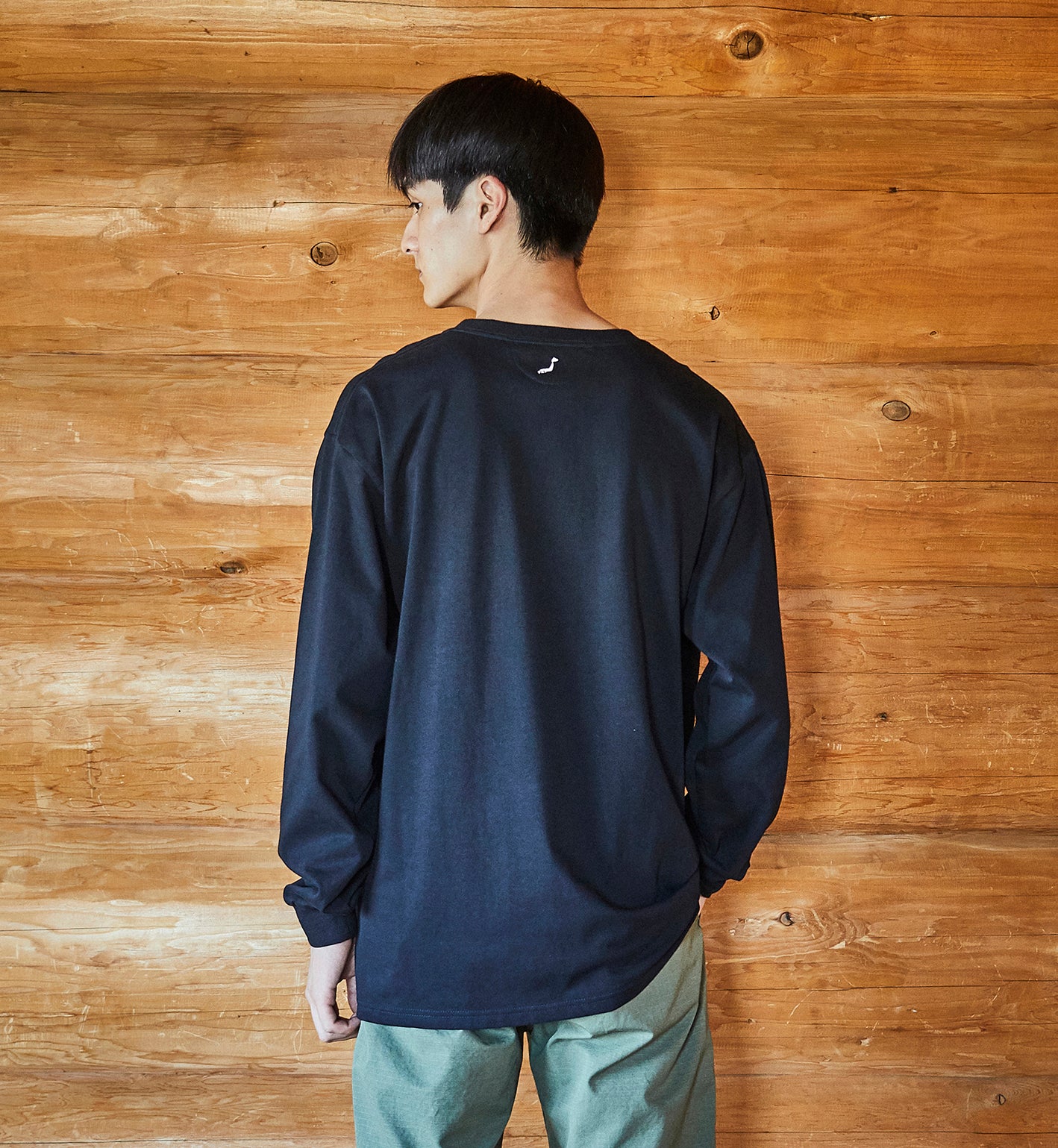 Long Sleeve T-shirt With Pocket - Black