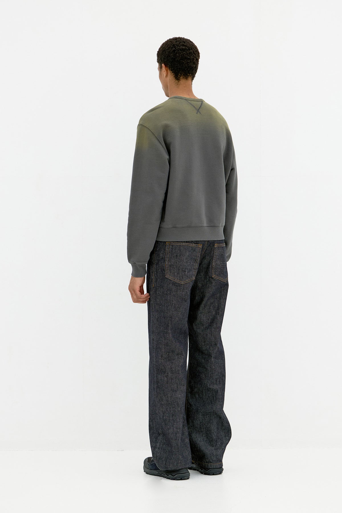 Panelled Crewneck Sweatshirt - Vintage Blue