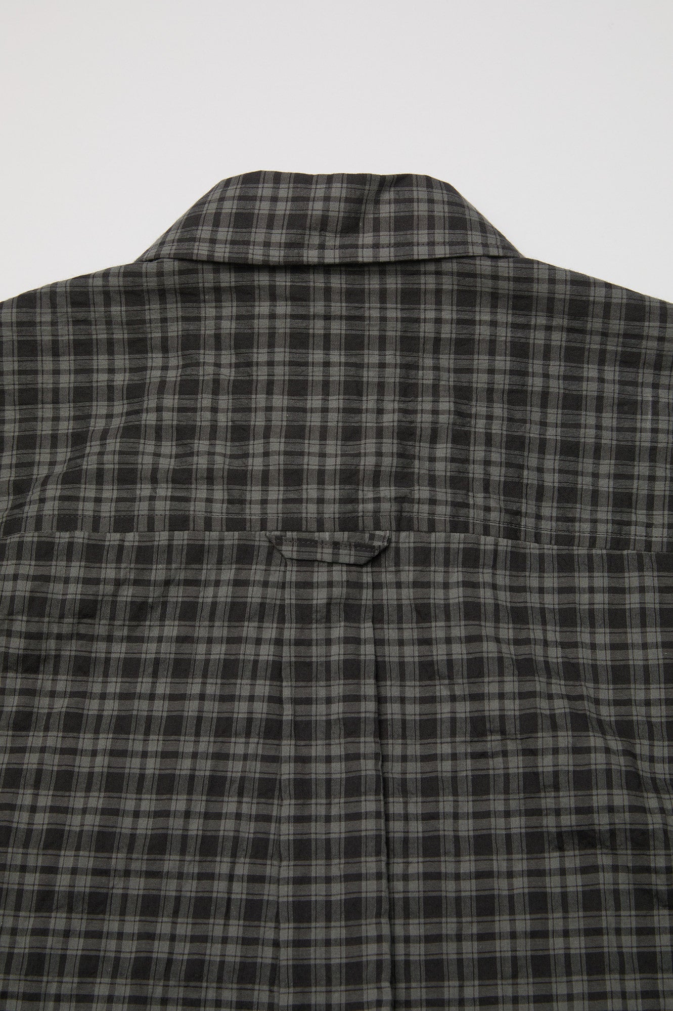 Alternative Wrinkle Check Half Shirt - Washed Black