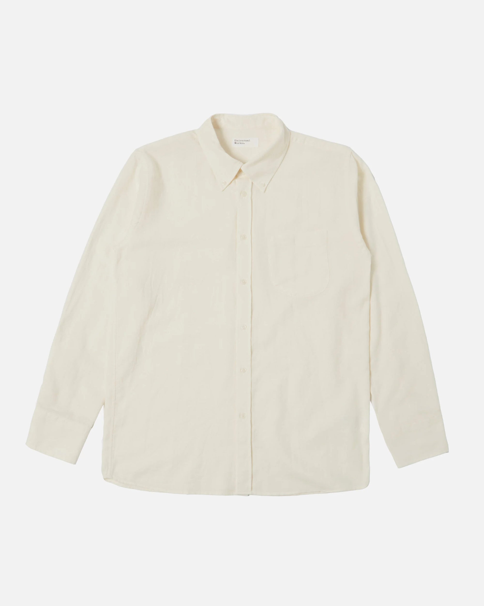 Brushed Cotton Wool Daybrook Shirt - Ecru