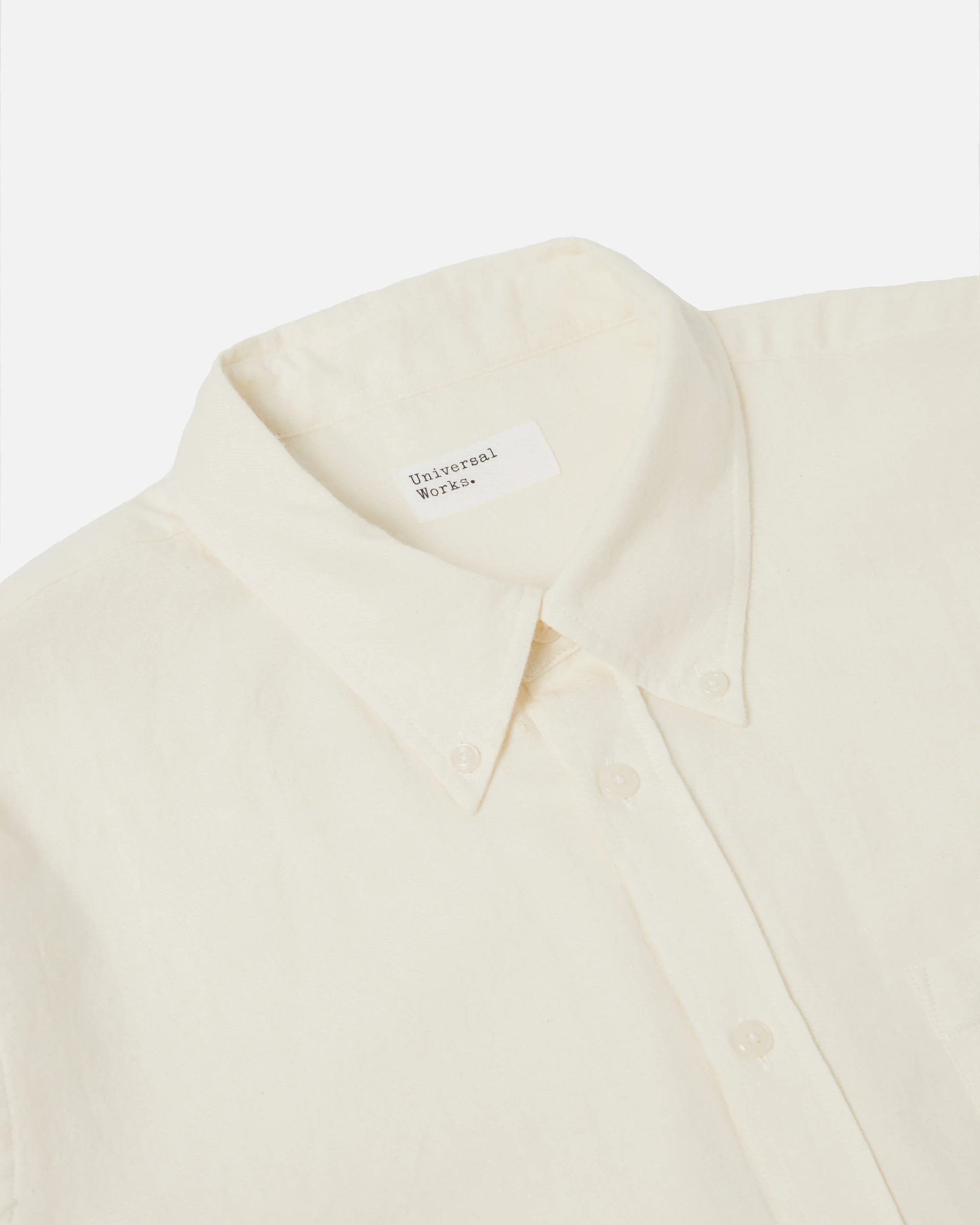 Brushed Cotton Wool Daybrook Shirt - Ecru