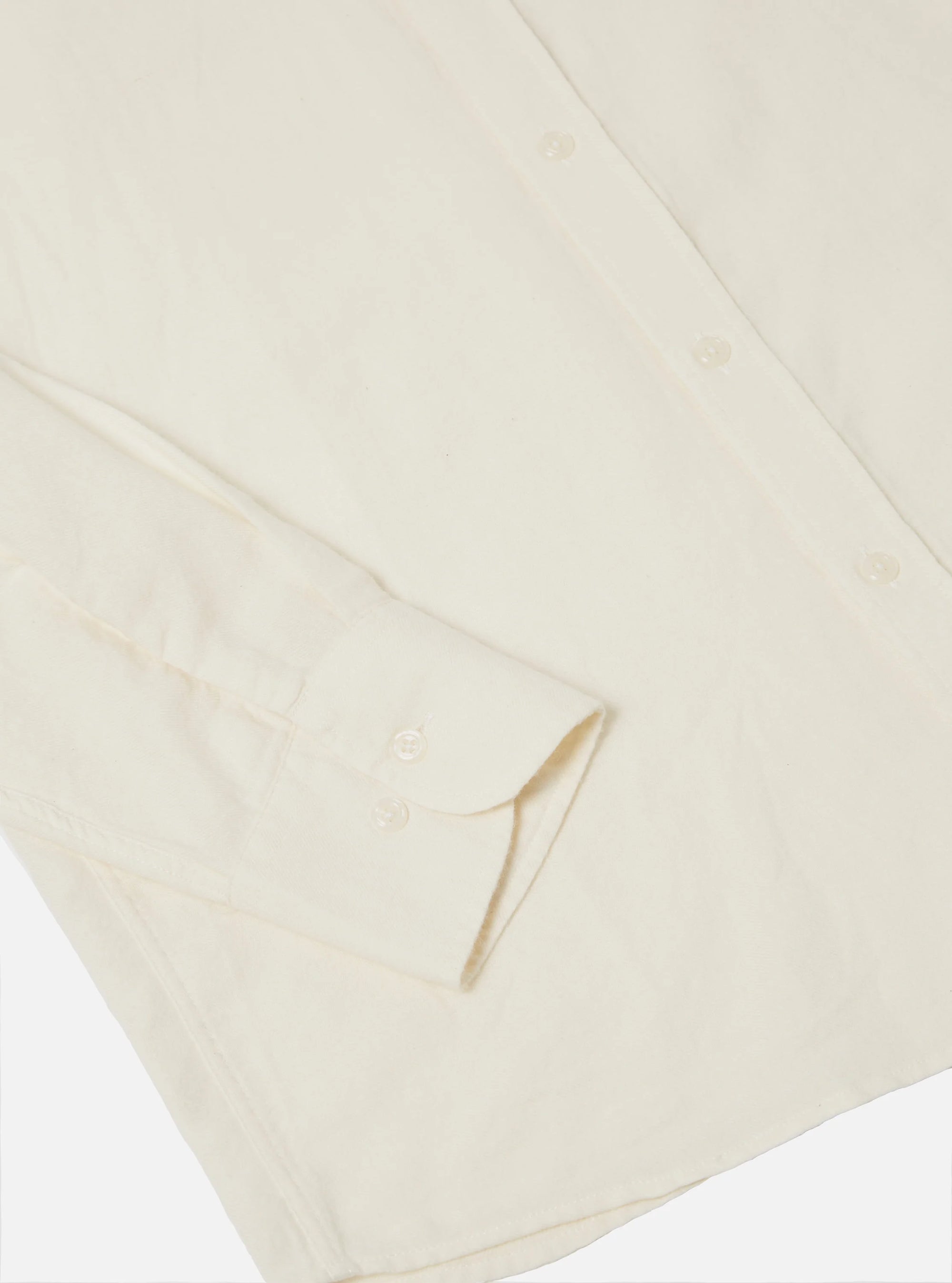 Brushed Cotton Wool Daybrook Shirt - Ecru