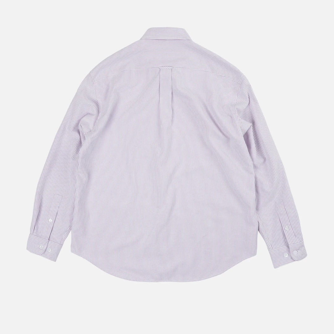 OG Striped Oxford Oversized Shirt - Purple