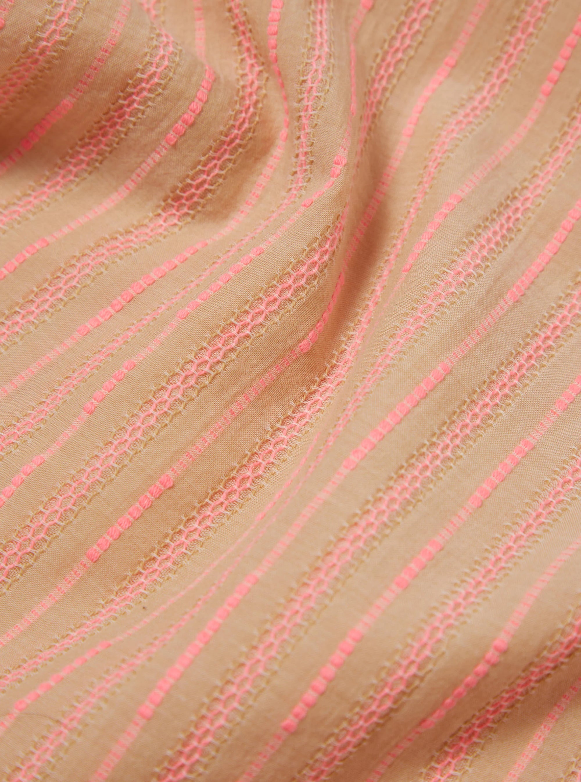 Road Shirt - Beige/Pink Fluro Cotton