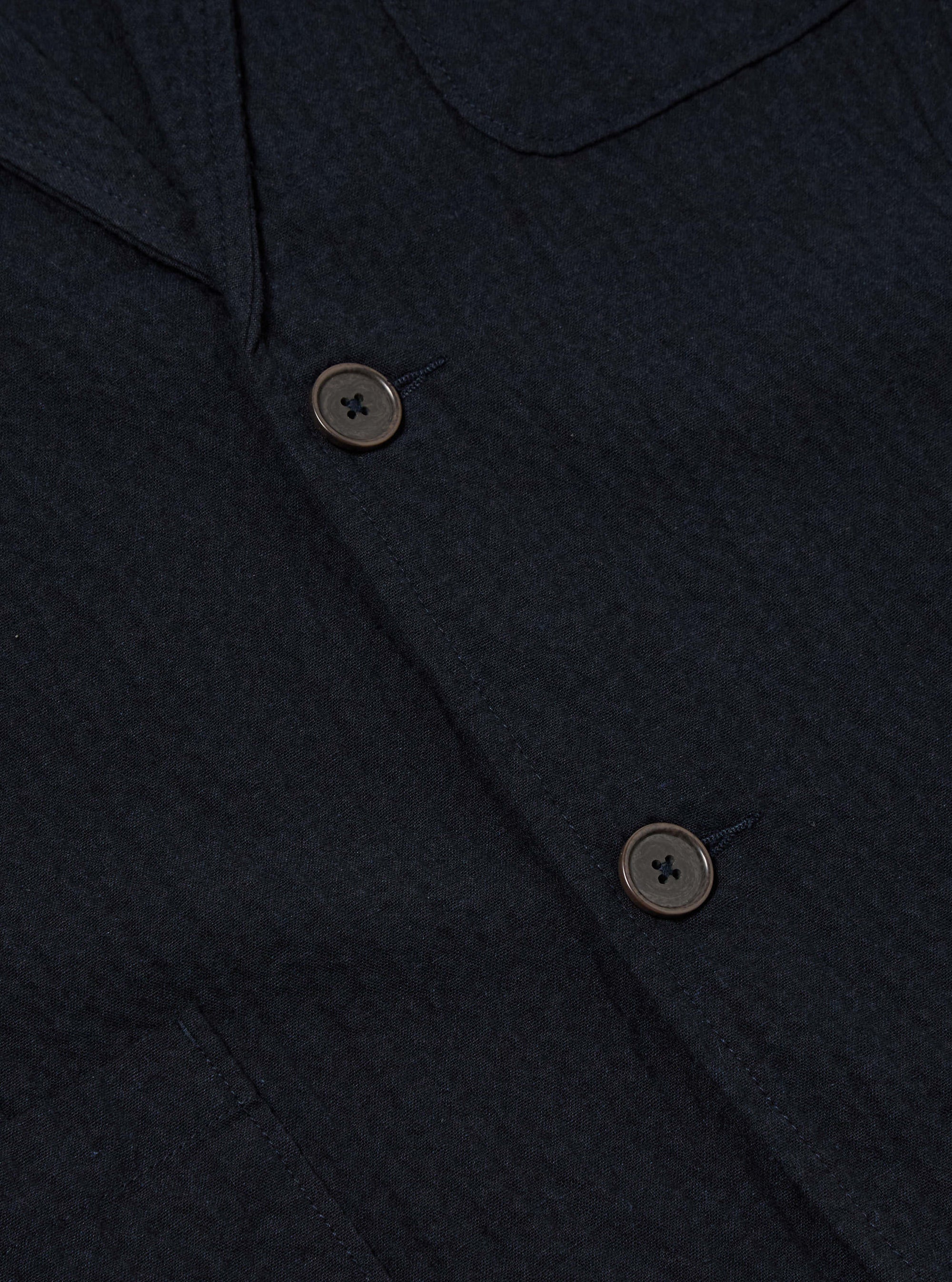 Two Button Jacket - Dark Navy Ospina Cotton