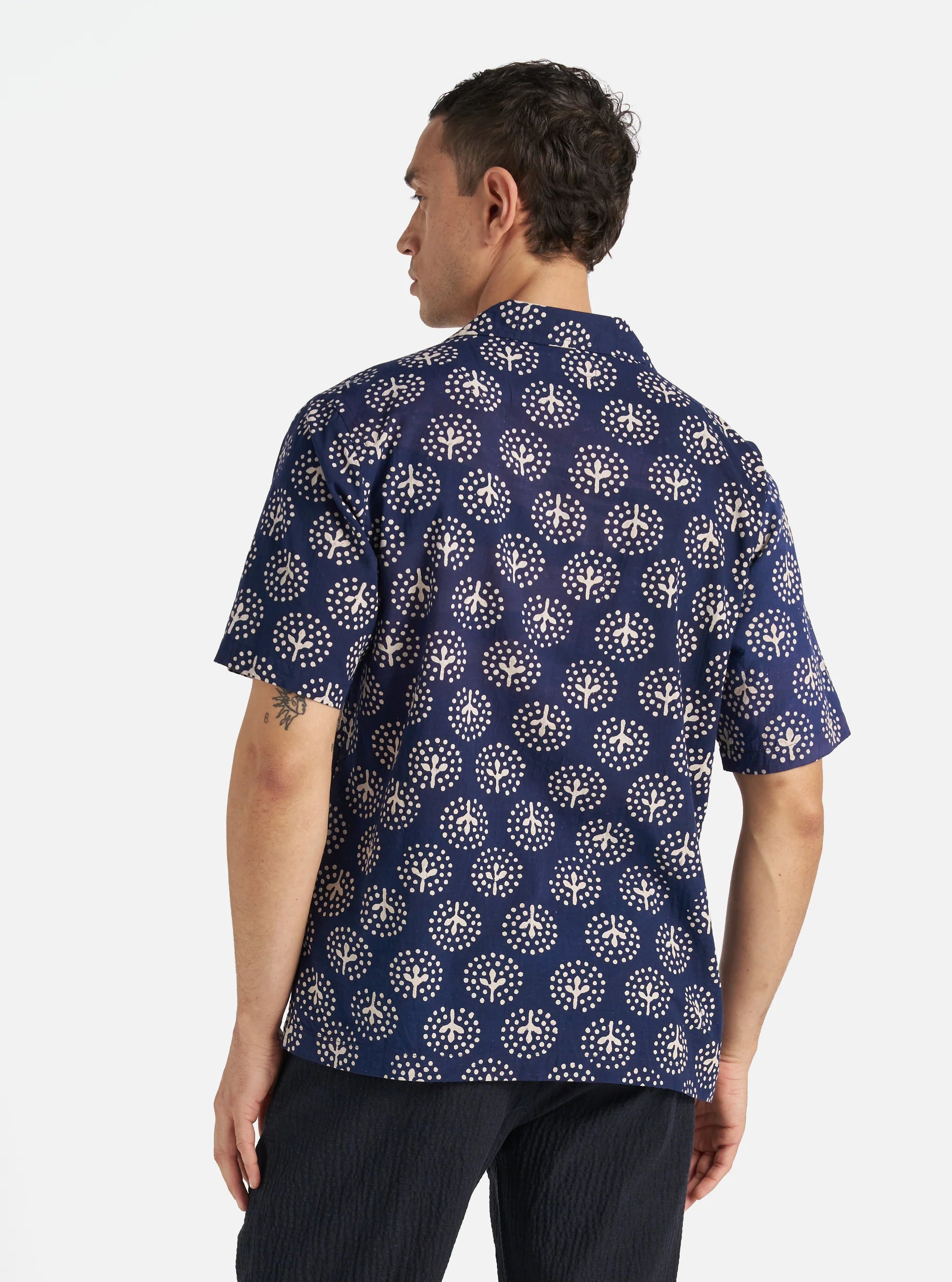 Road Shirt - Navy Magic Circle Print