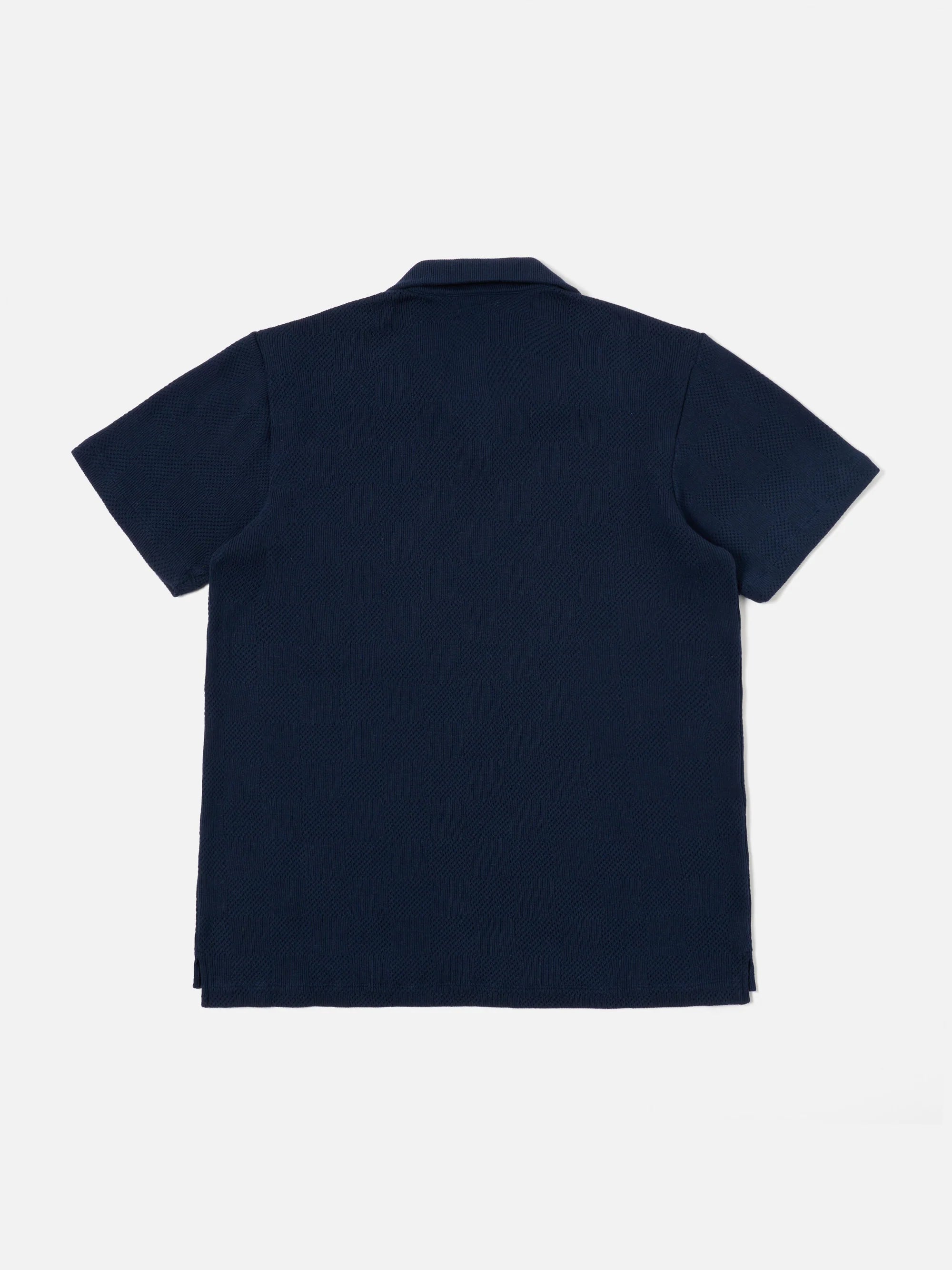 Vacation Polo - Bright Navy Fantasy Checkerboard