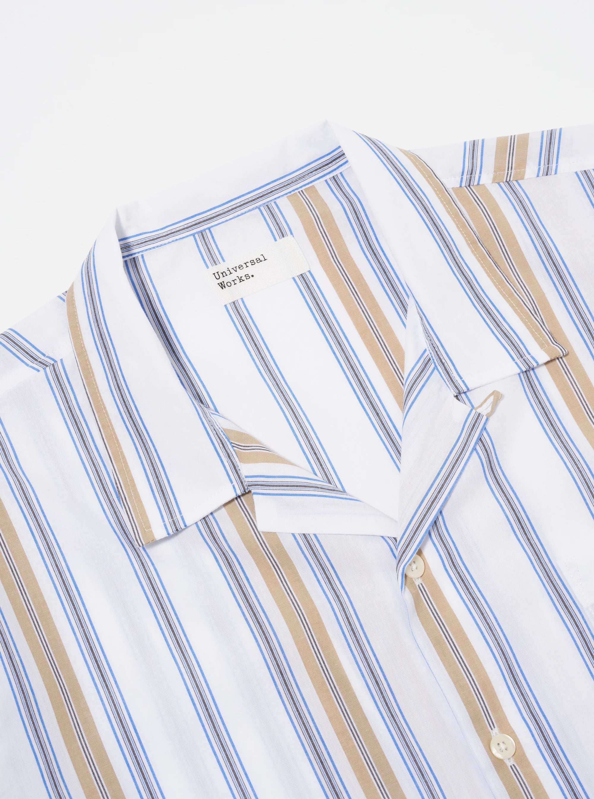 Dean Road Shirt - Blue/Sand Pop Stripe Three