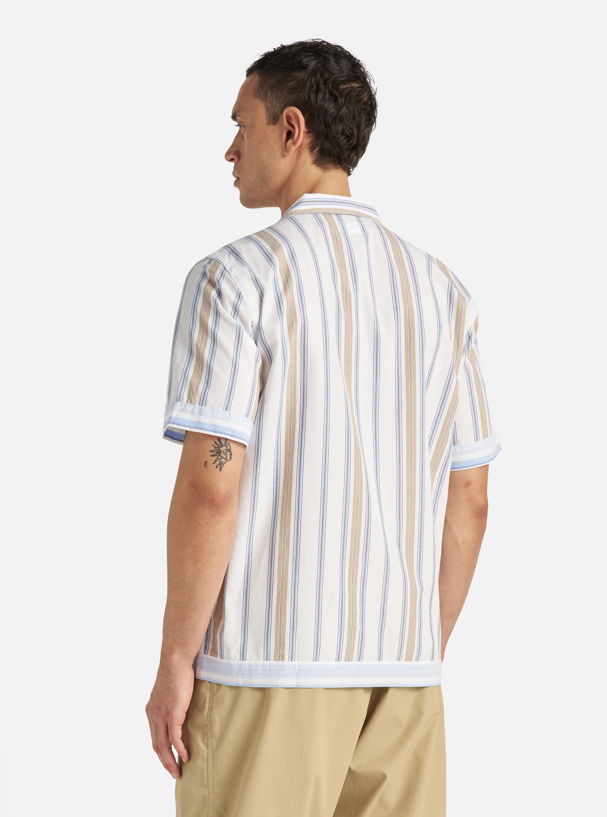 Dean Road Shirt - Blue/Sand Pop Stripe Three