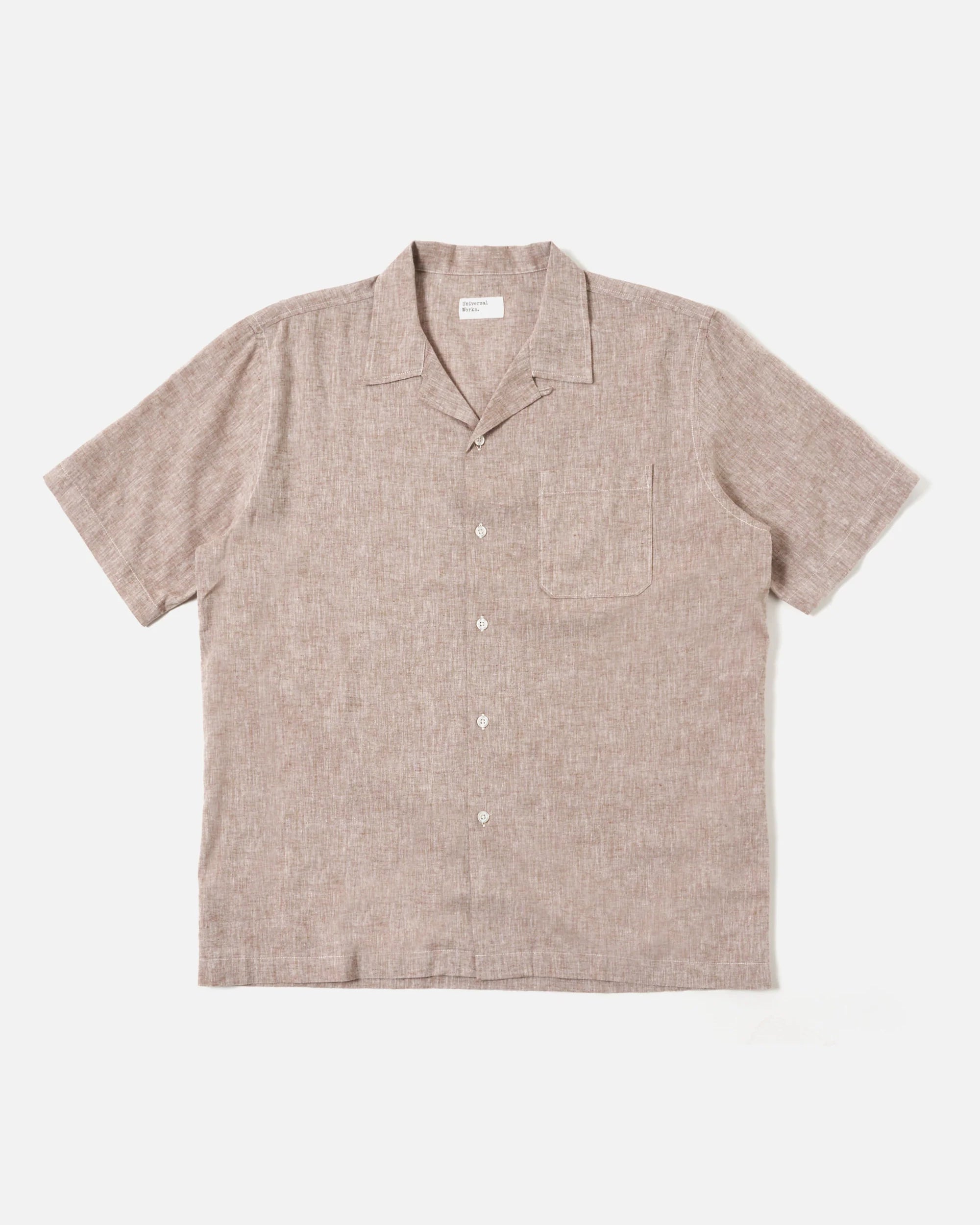 Road Shirt - Brown Slub Linen Mix