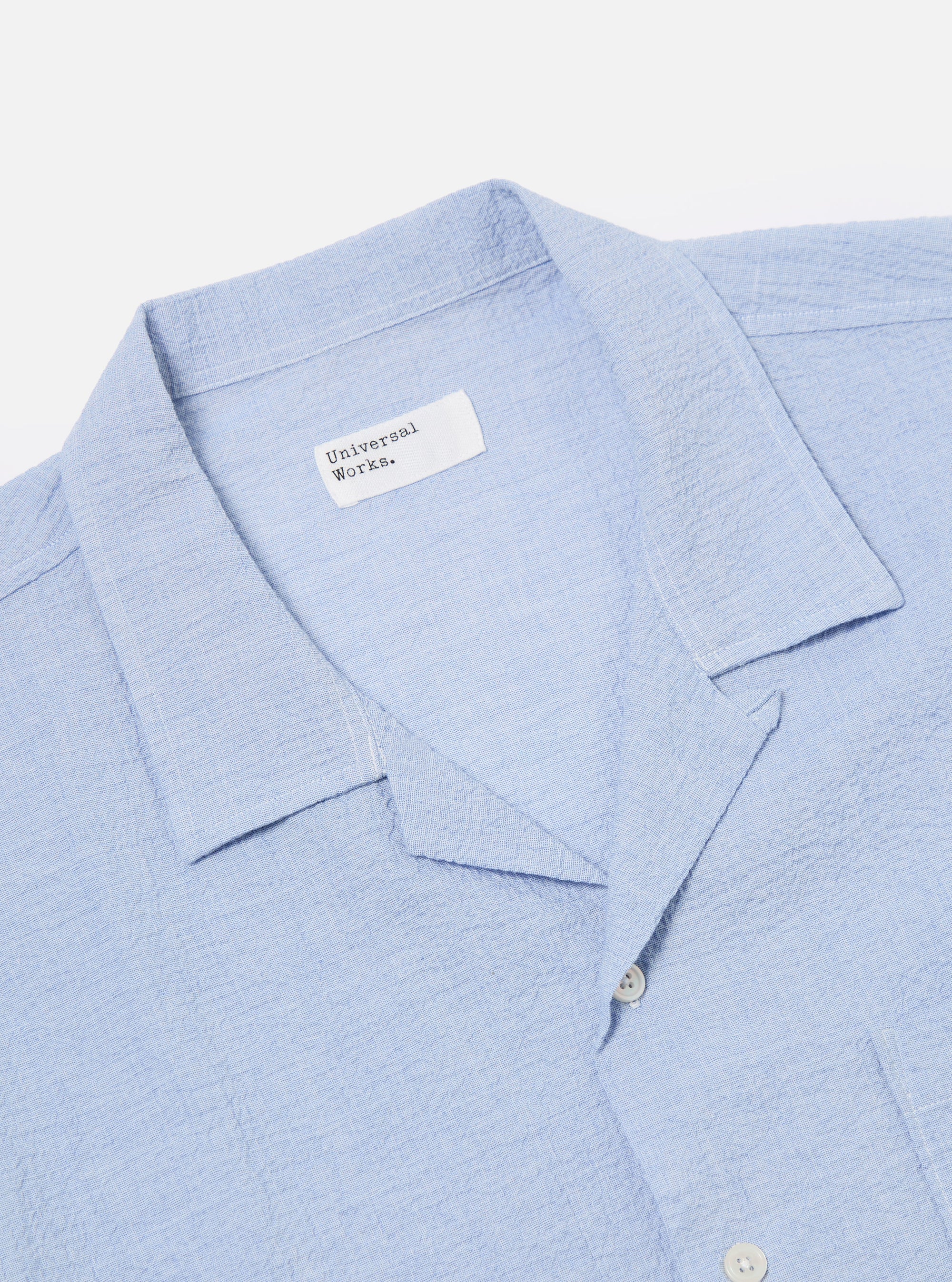 Road Shirt - Pale Blue Seersucker