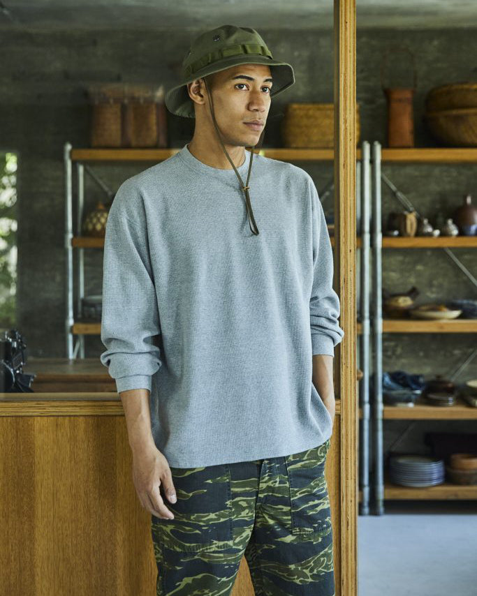 Light Weight French Terry Crewneck Sweat Shirt - Heather Grey