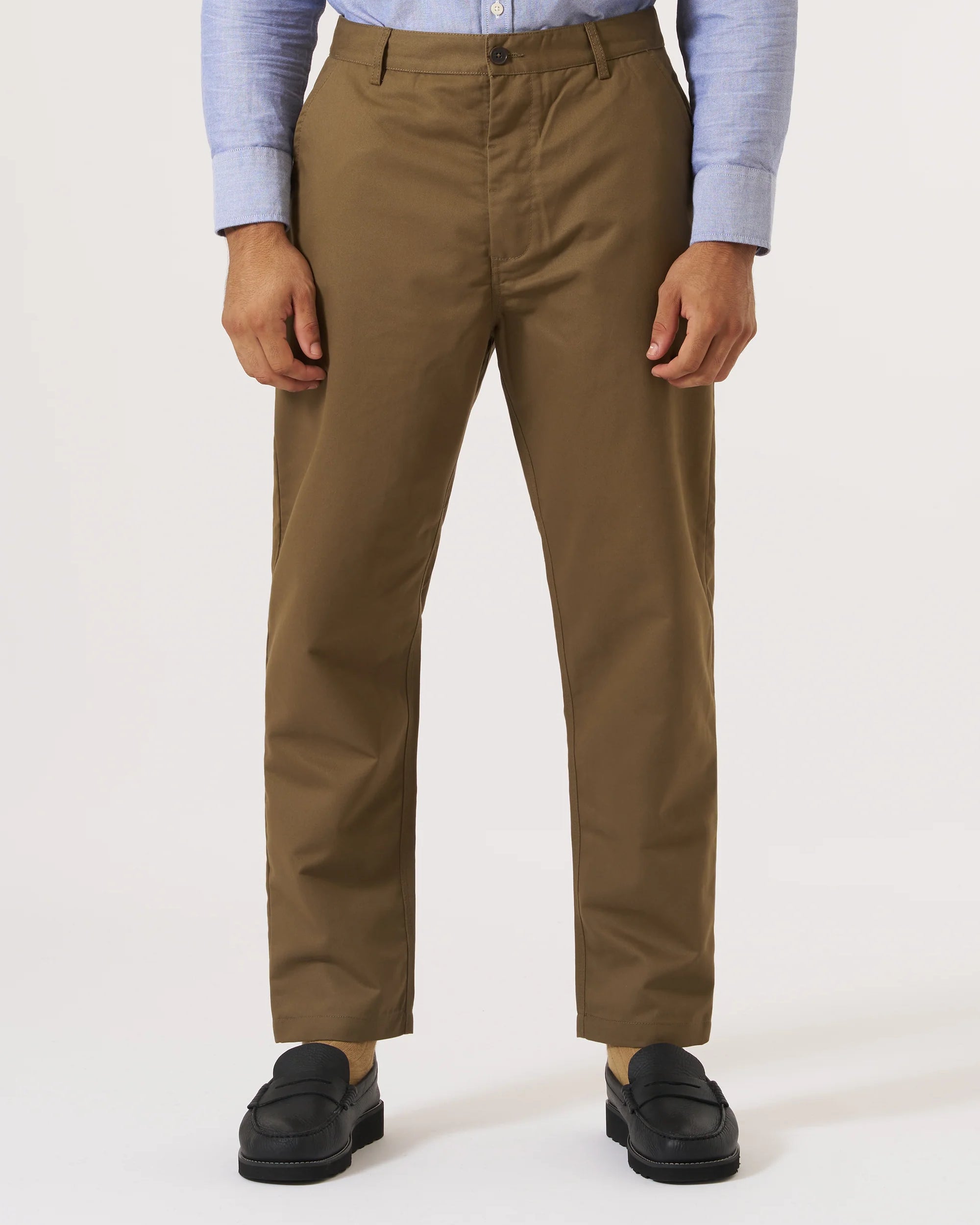 Brushed Polytech Military Chino - Khaki