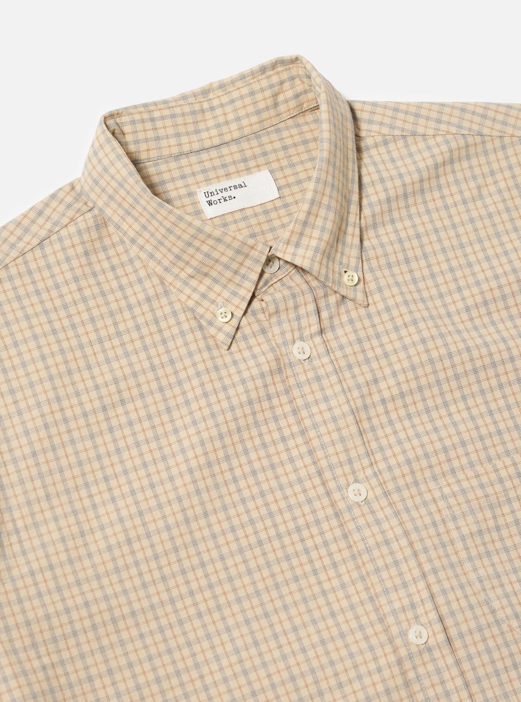 Shiro Check Lazy Day Shirt - Fawn