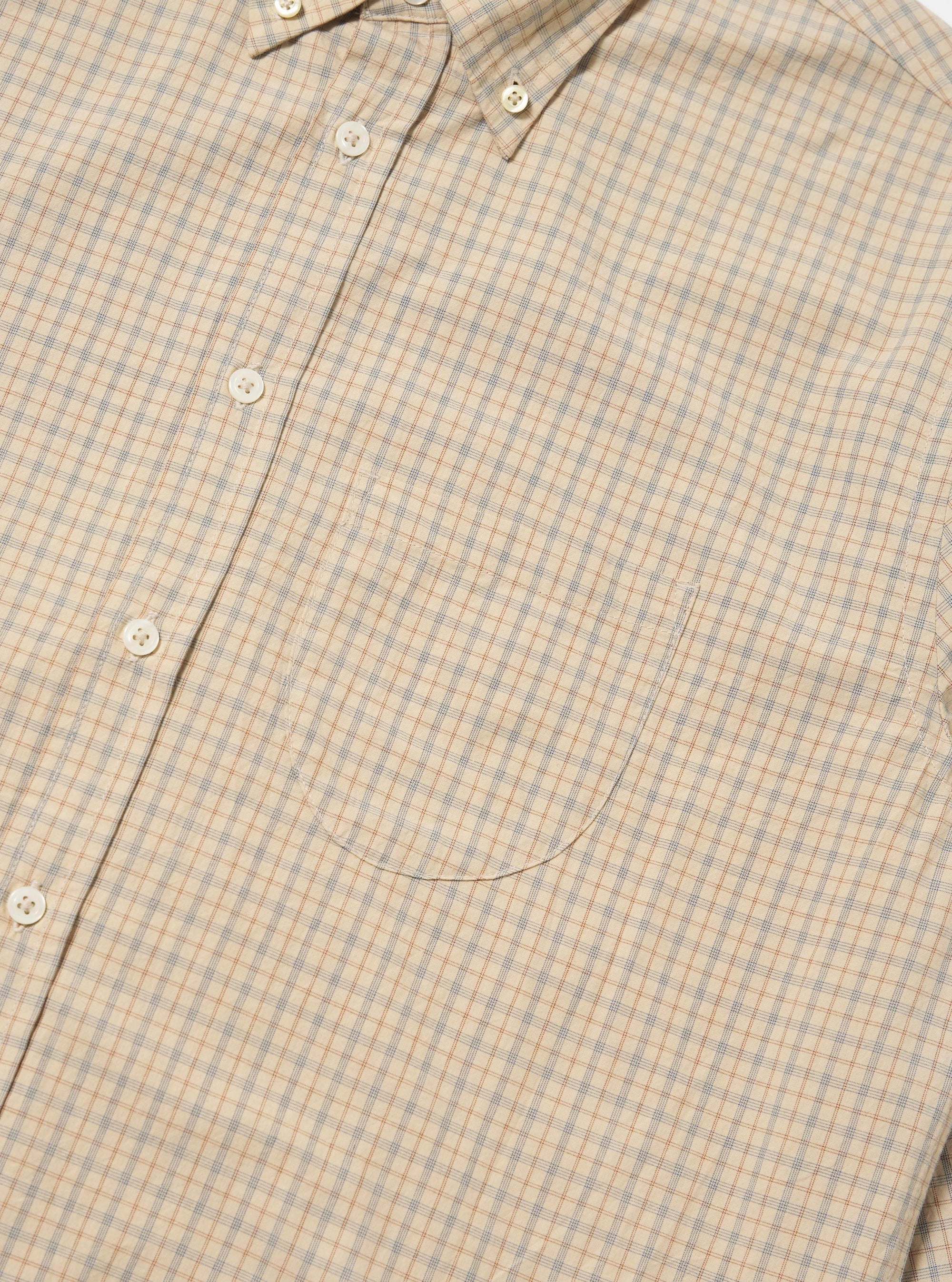 Shiro Check Lazy Day Shirt - Fawn