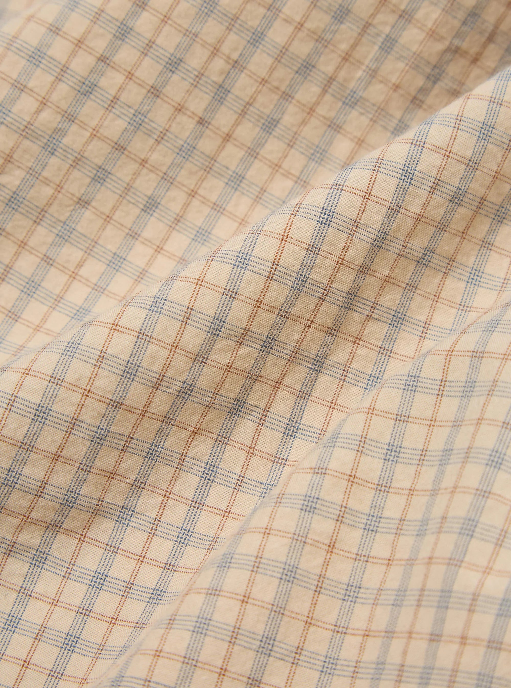Shiro Check Lazy Day Shirt - Fawn