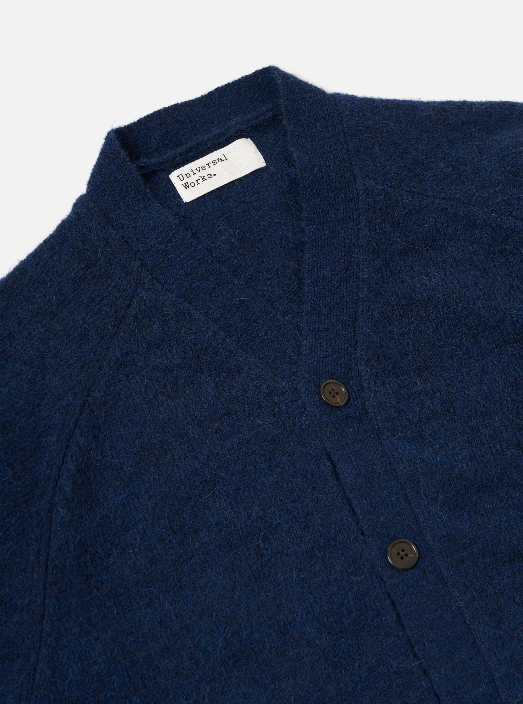 Alpaca Knit David Cardigan - Navy