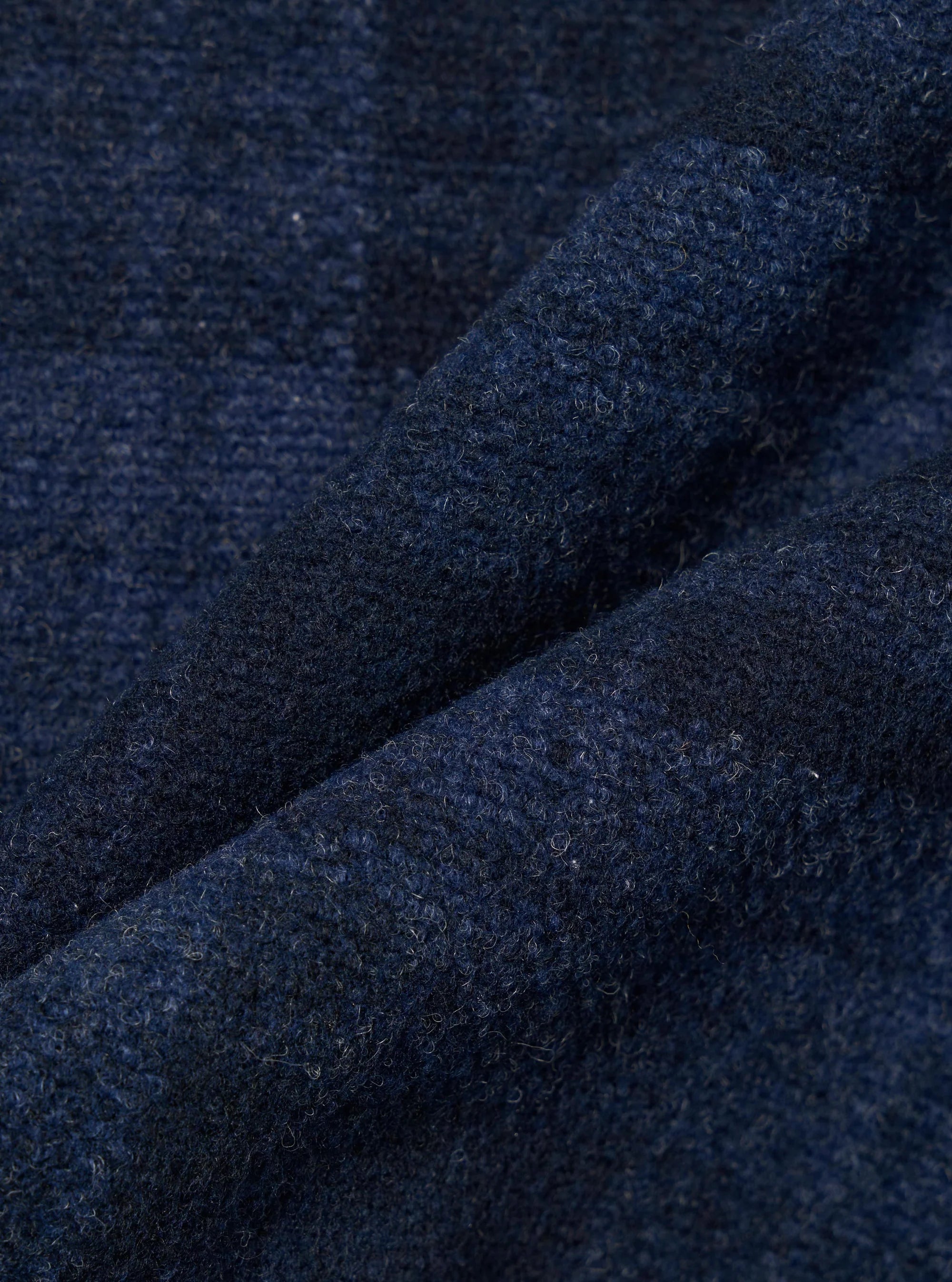 MOH Check Fleece Cardigan - Navy