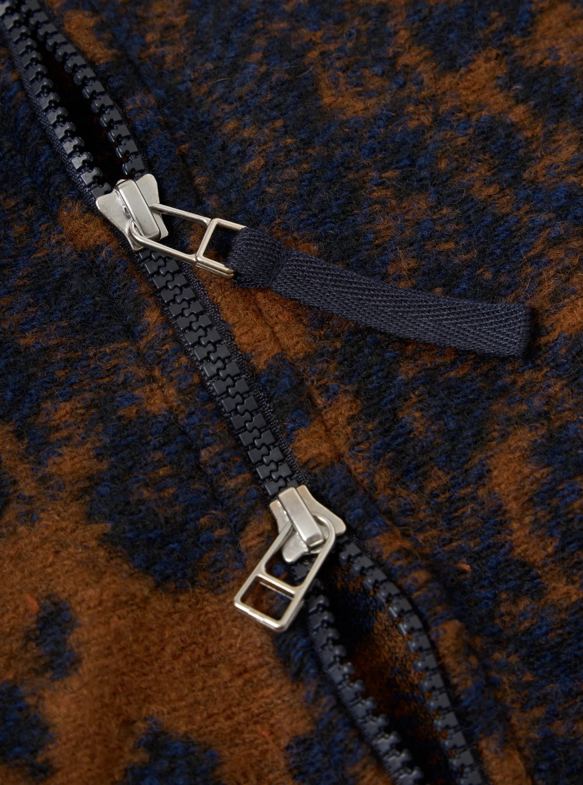 Night Leopard Zip Waistcoat - Dark Navy / Brown